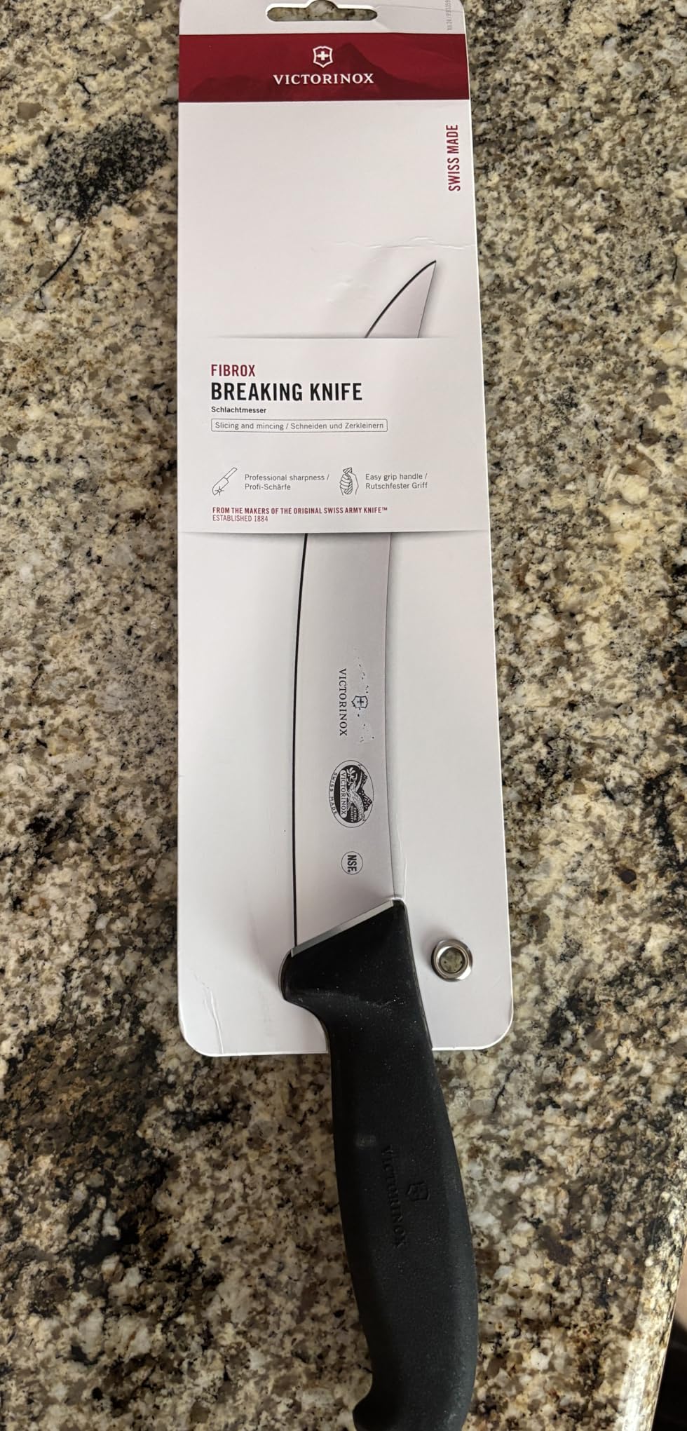 Victorinox Fibrox 8-Inch Curved Breaking Knife, Black - Swiss Made Butcher Knife, High Carbon Stainless Steel, Non-Slip Fibrox Pro Handle customer photo 1