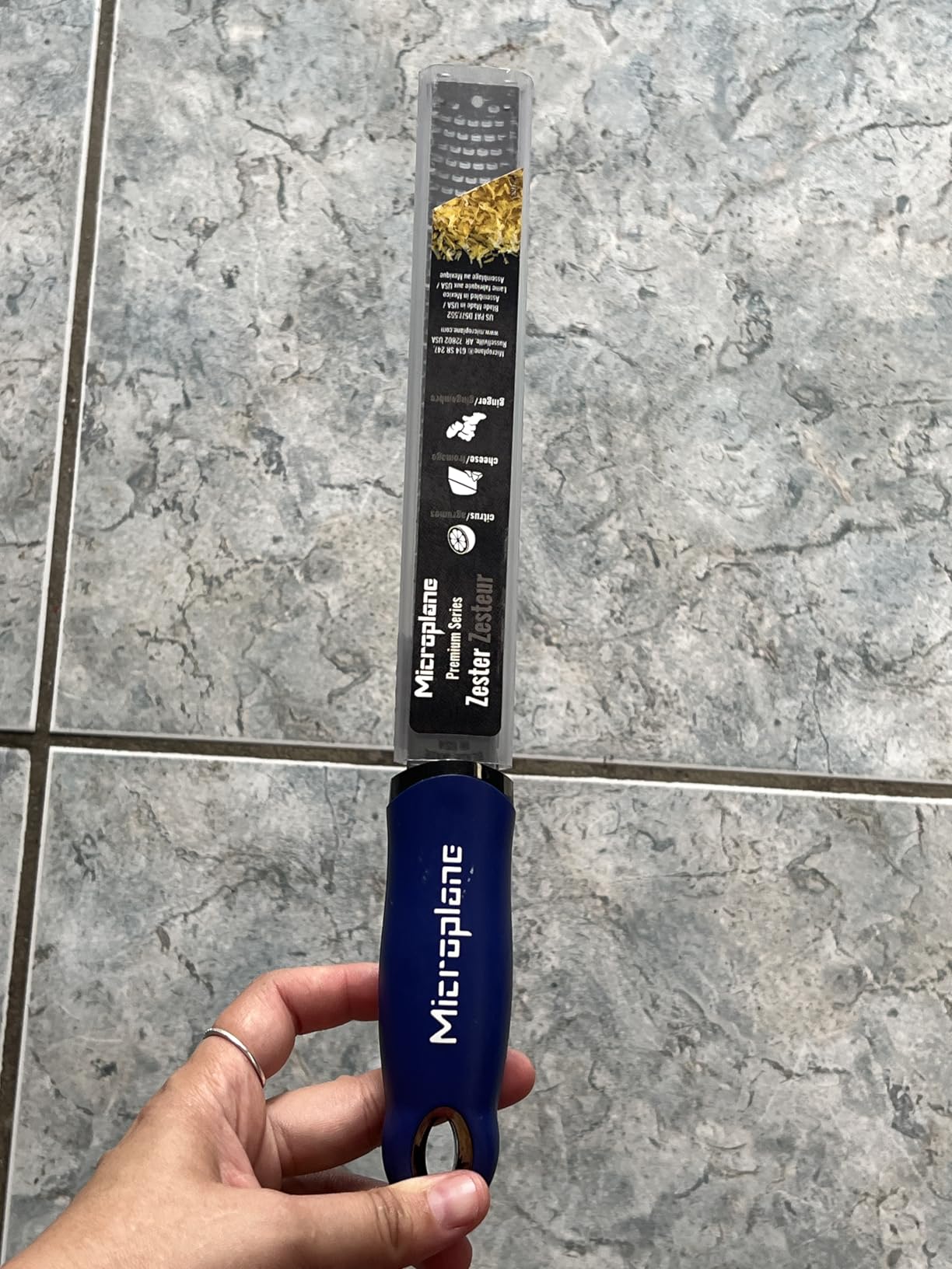 Microplane Classic Red Zester Grater, Stainless Steel - Citrus Zesting & Cheese Grating, Dishwasher Safe, Made in USA customer photo 2