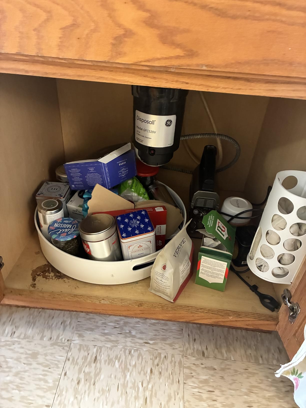 Copco 18-Inch Lazy Susan Turntable Organizer, Non-Skid Pantry or Cabinet Spinner for Spices, Condiments, and Bottles, Durable White/ Gray Design customer photo 2