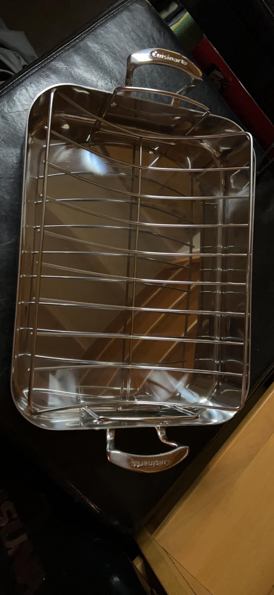 Cuisinart Multiclad Pro Triple Ply Stainless Cookware 16-inch Roasting Pan Skillet, Rectangular Roaster w/Rack customer photo 1