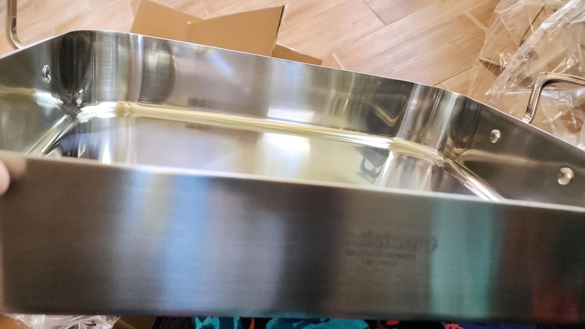 Cuisinart Multiclad Pro Triple Ply Stainless Cookware 16-inch Roasting Pan Skillet, Rectangular Roaster w/Rack customer photo 2