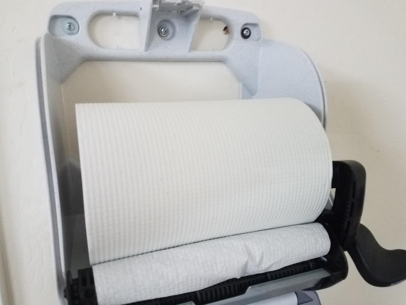 San Jamar Classic Element Paper Towel Dispenser Wall-Mounted Commercial Roll Dispenser, Fits All Core Sizes with Lever for Bathroom, Kitchens, and Restaurants customer photo 2