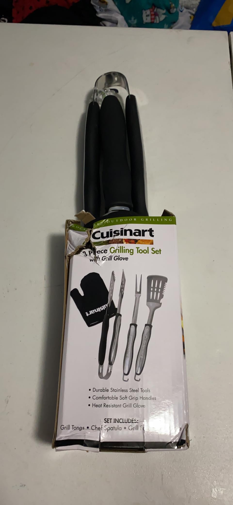Cuisinart 3‑Piece Stainless Steel BBQ Grilling Tool Set with Grill Glove - Outdoor Grill Accessories, Perfect Grilling Gift for Men, Dads & Grill Masters, CGS-134 customer photo 1