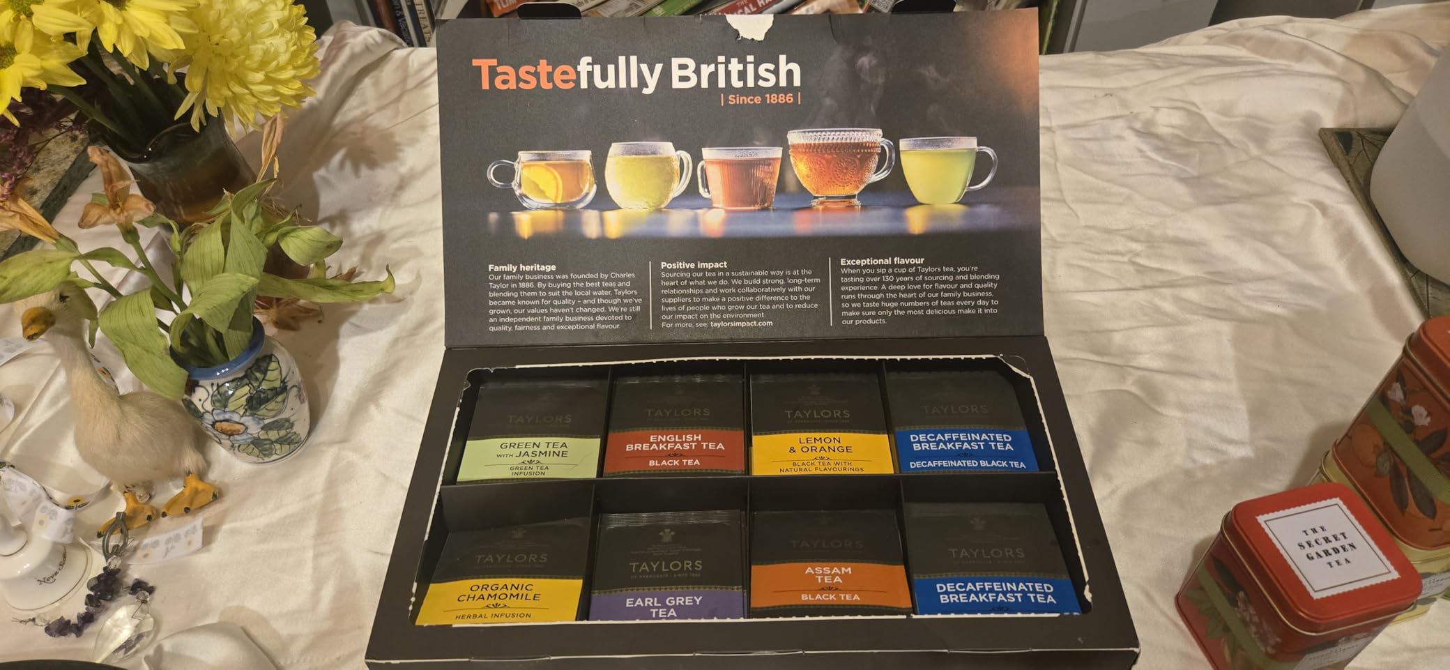 Taylors of Harrogate Assorted Specialty Teas Sampler, Variety Pack Gift Box, Individually Wrapped Bags, 48 Count (Pack of 1), Premium Black, Green & Herbal Teas, Mixed Caffeinated & Caffeine-Free Selection, 48 Teabags customer photo 2