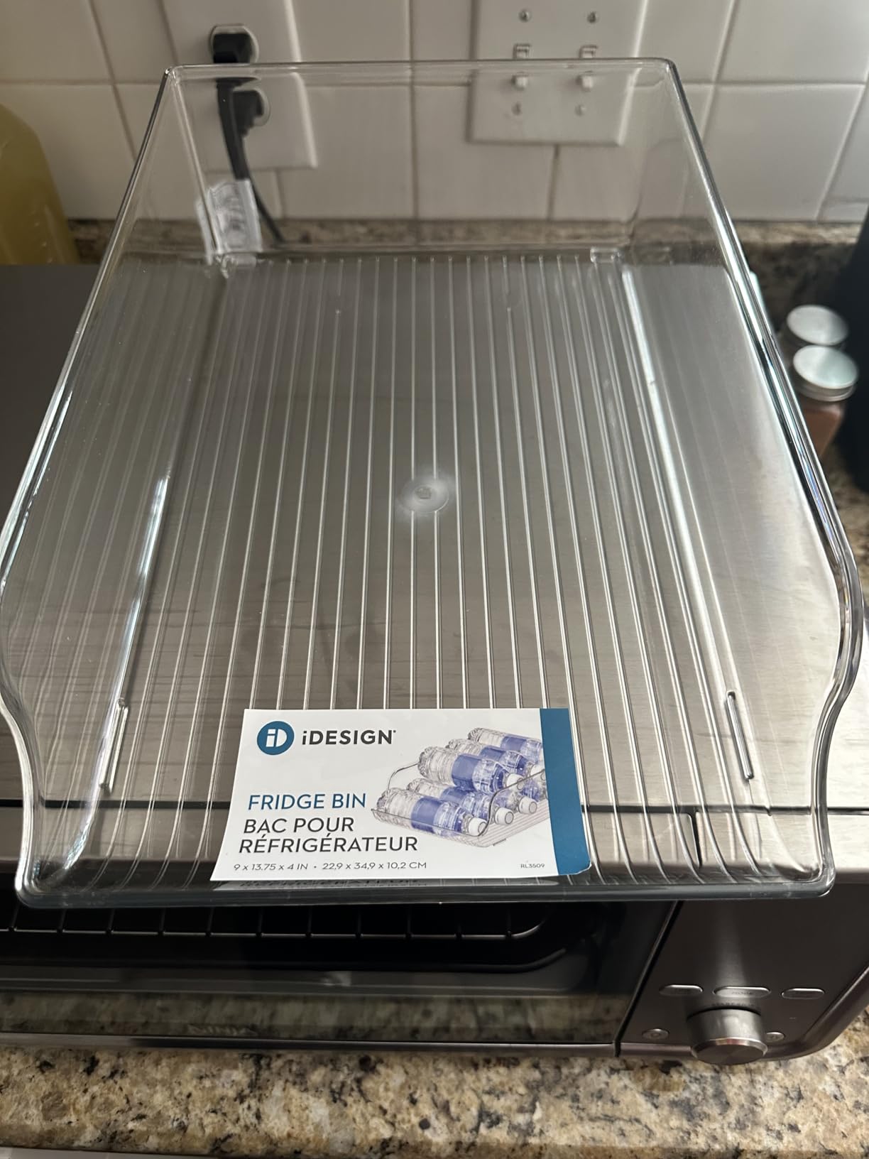 iDesign Water Bottle Organizer for Fridge or Pantry - Clear - Made in USA customer photo 1