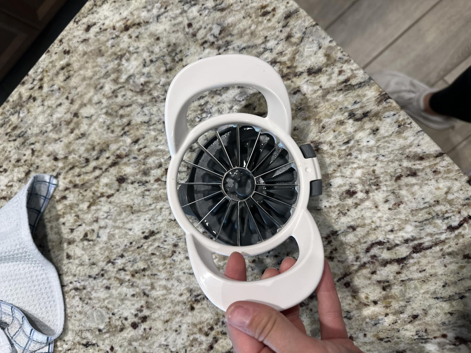 PrepWorks Dishwasher Safe Apple Slicer and Corer - 16-Slice Thin Apple Cutter with Safety Cover customer photo 1