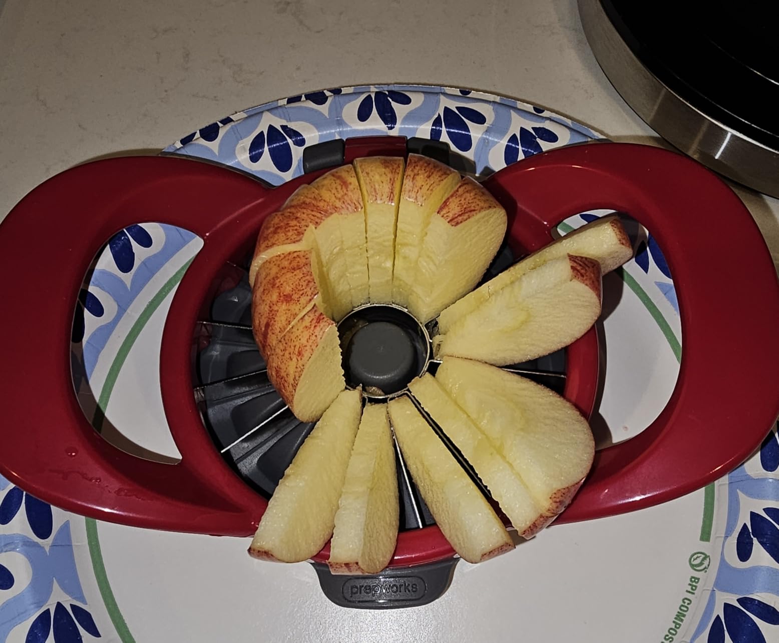 PrepWorks Dishwasher Safe Apple Slicer and Corer - 16-Slice Thin Apple Cutter with Safety Cover customer photo 2