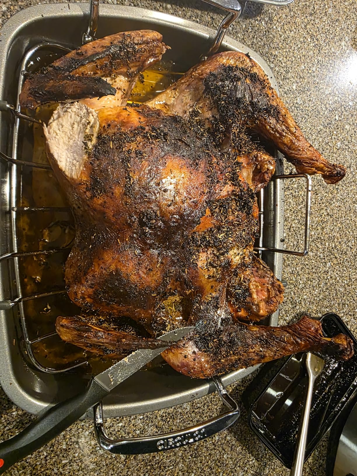 Circulon Total Bakeware Nonstick Roaster, Roasting Pan with Rack, 17-Inch x 13-Inch customer photo 1