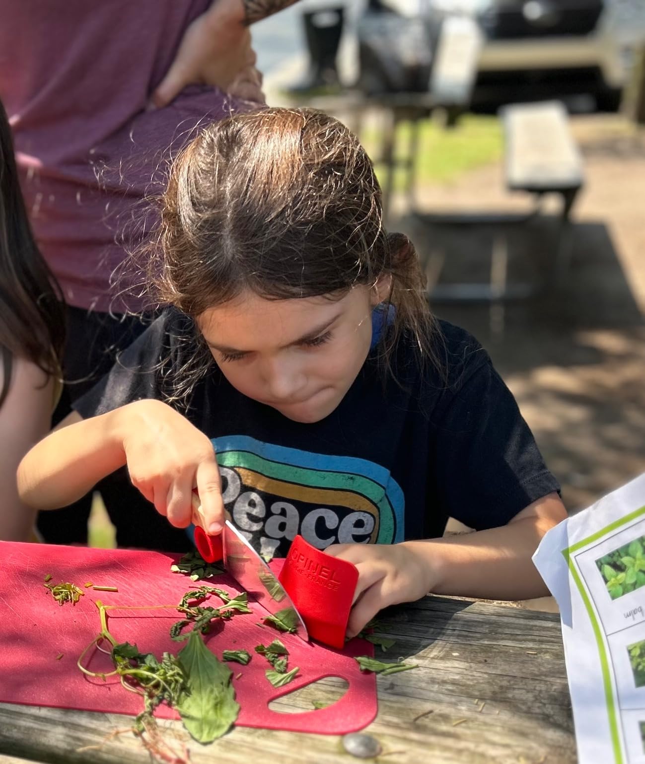 Opinel Le Petit Chef Knife Set, Chef Knife with Rounded Tip, Fingers Guard, For Children, Teaching Food Prep and Kitchen Safety, 2 Piece Set, Made in France customer photo 1