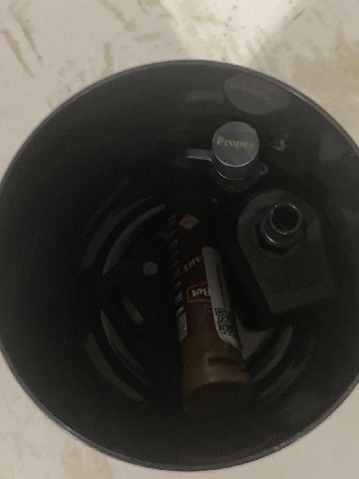 Tightpac Teavac 6-Ounce Vacuum Sealed Tea Storage Container, Blue Cap and White Body/Floral Design customer photo 2