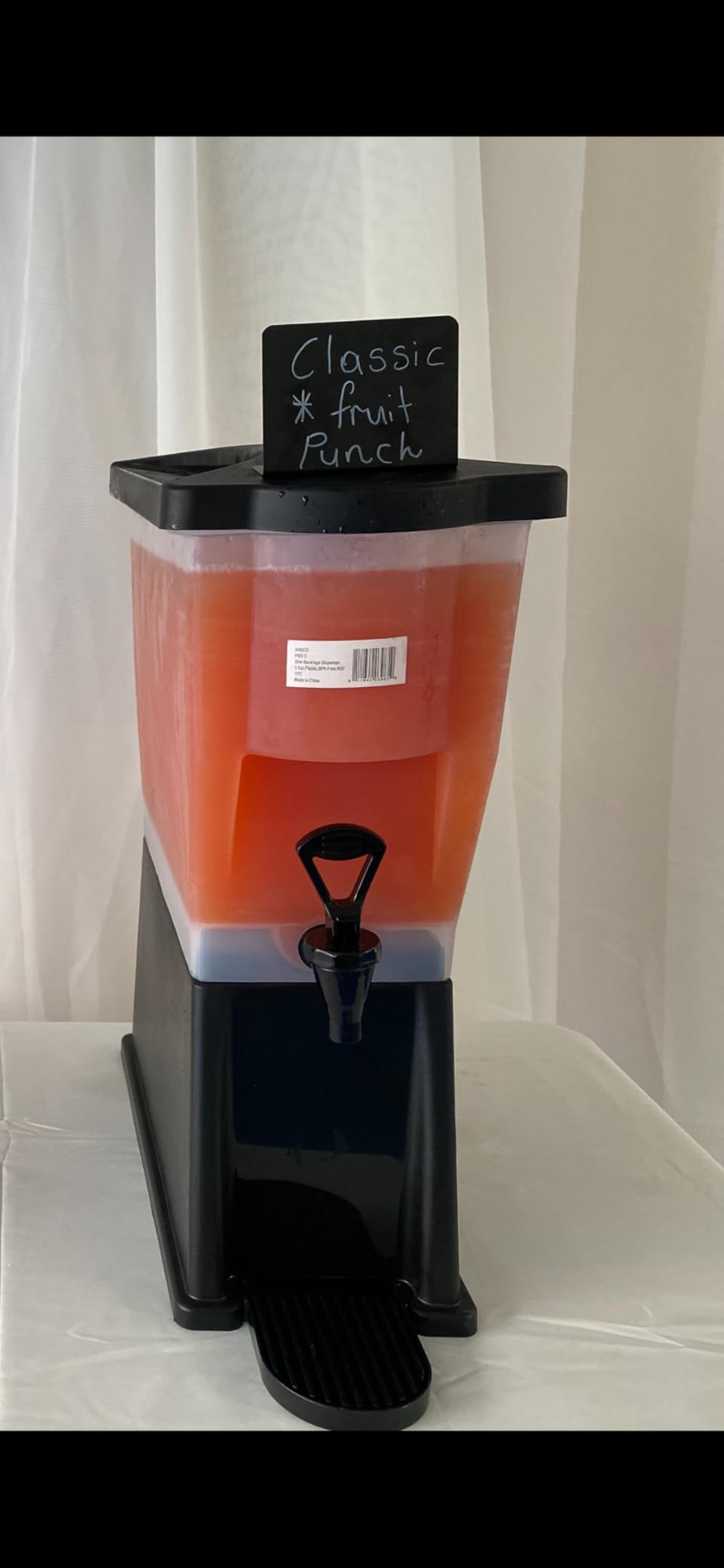 Winco Slim 3 Gallon Beverage Dispenser with Base customer photo 2