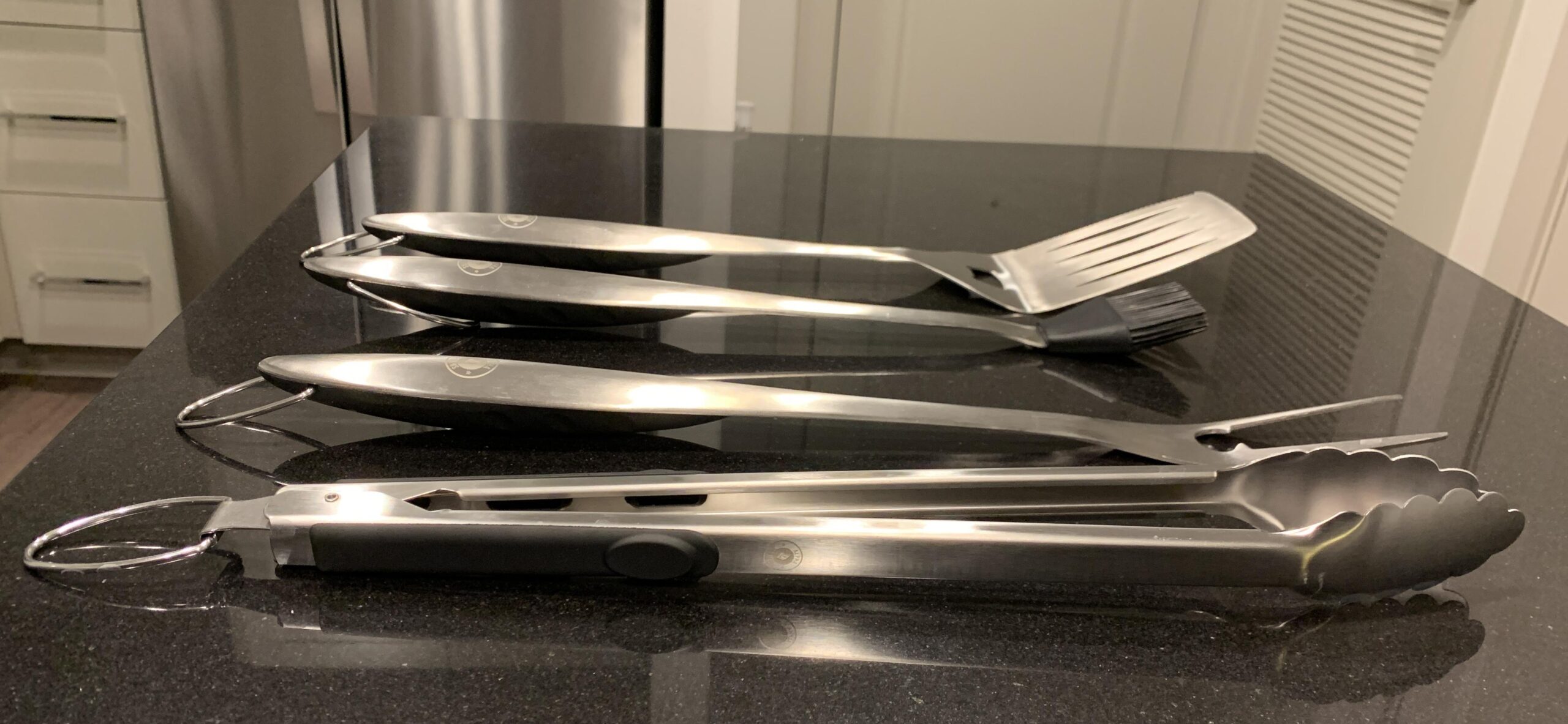 Alpha Grillers Grilling Accessories - Grilling Gifts for Men - BBQ Accessories Grill Tools Set with Spatula, Fork, Brush & Tongs - Outdoor Barbecue Utensils Gifts for Men Dad Him Boyfriend customer photo 2