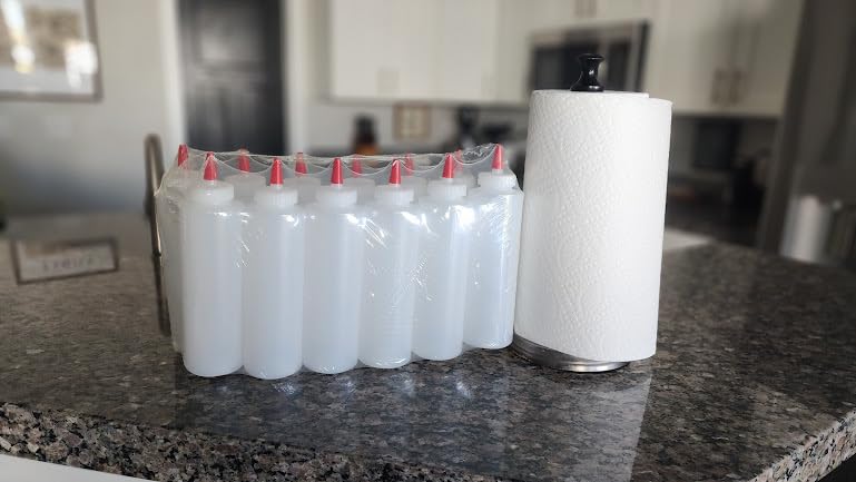 Pinnacle Mercantile Condiment Squeeze Bottles 16oz Wide Mouth Empty Squeeze Bottle Set with Red Tip Leak Proof, BPA Free - 6 Pack customer photo 1