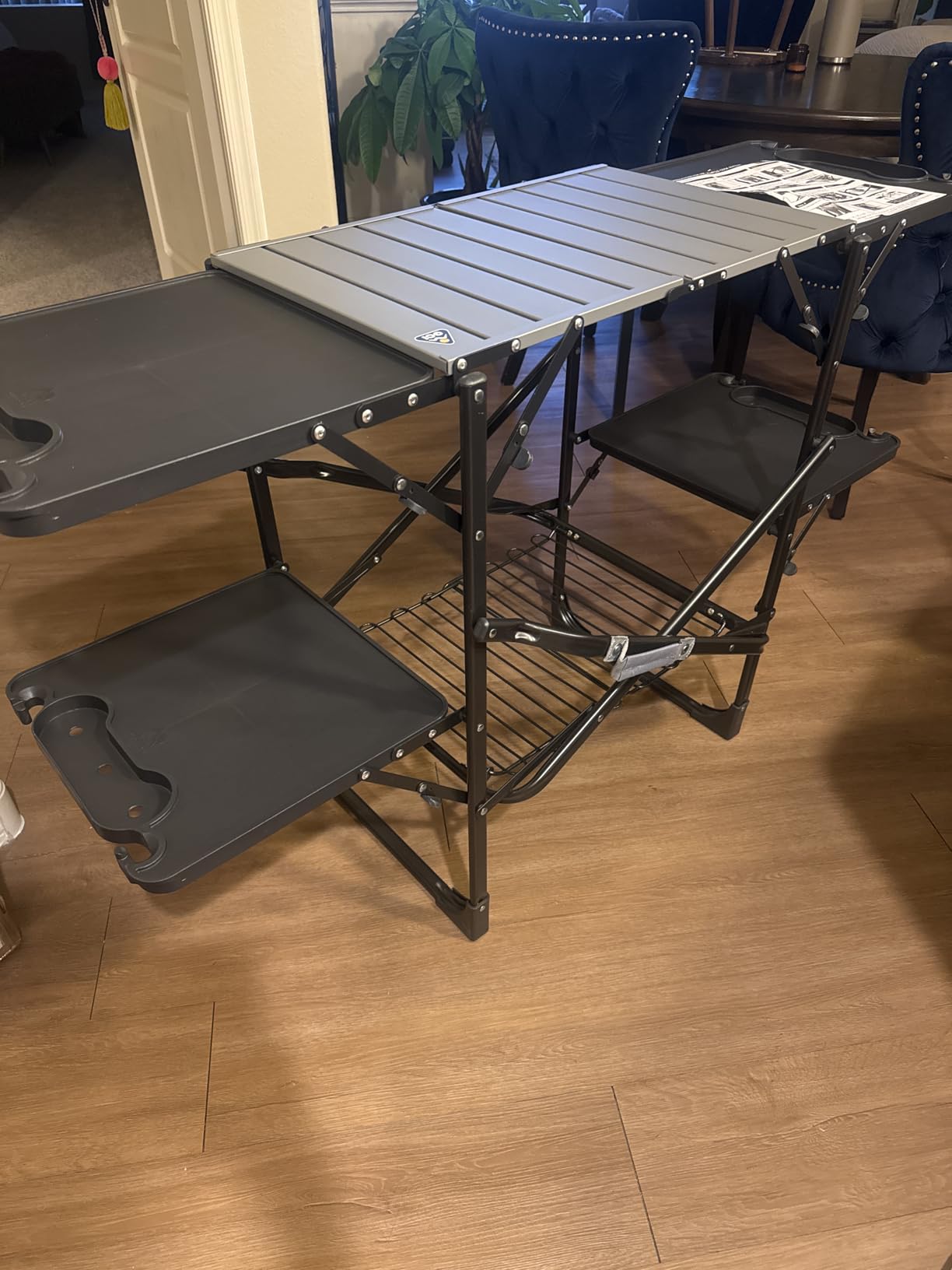 GCI OUTDOOR Slim-Fold Cook Station | Portable Folding Kitchen Table with a Heat Resistant Tabletop, 4 Side Tables & Storage Rack, Perfect for Picnics & Camping Trips customer photo 1