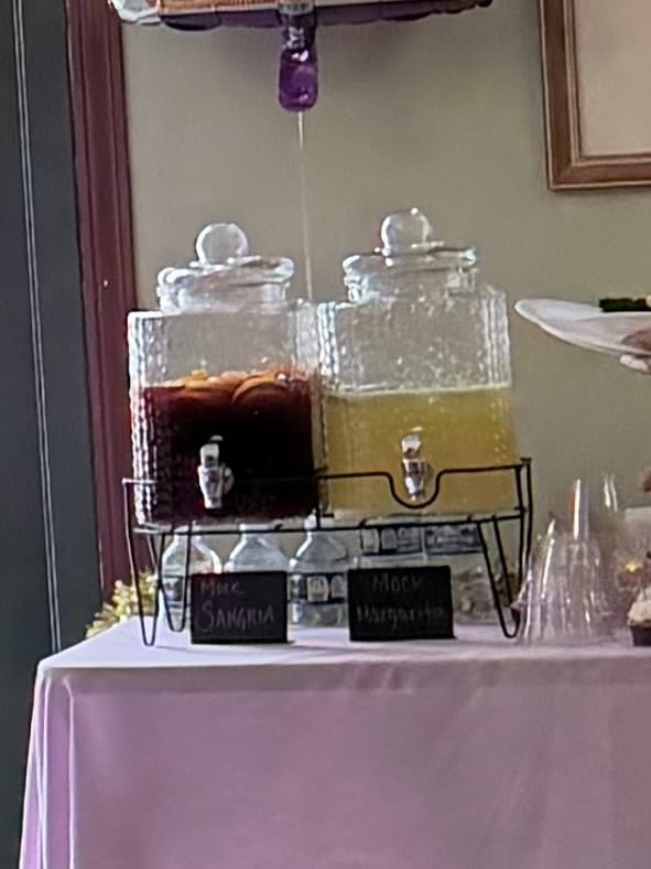 Style Setter Premium Glass Drink Dispensers with Metal Stand for Parties - 1.5 Gal, Set of 2 customer photo 1