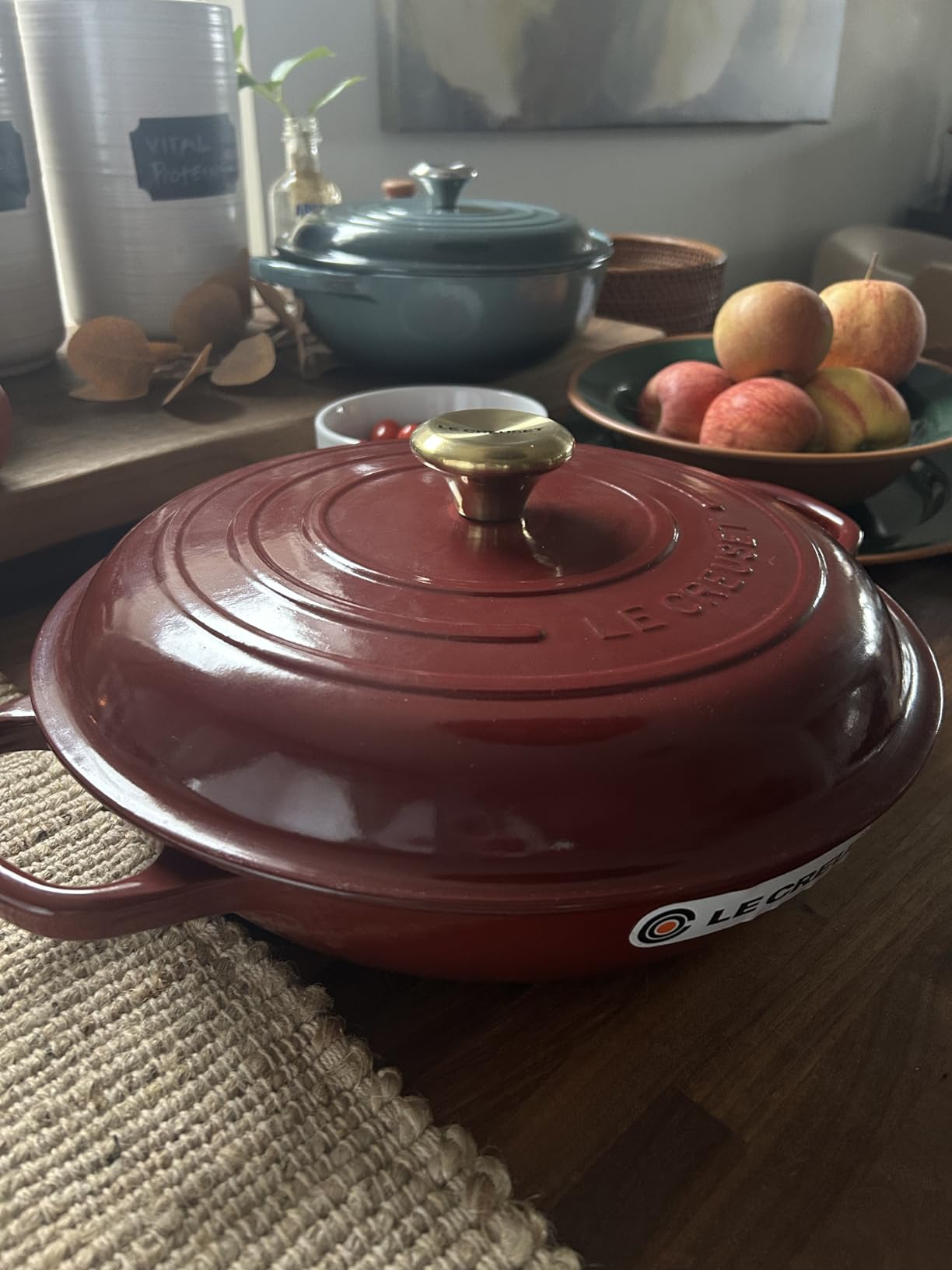 Le Creuset Enameled Cast Iron Signature Braiser, 3.5 qt., Cerise customer photo 1
