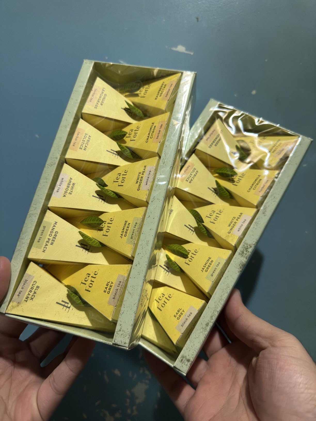 Tea Forte Premium Presentation Box Gift Set Sampler, 20 Count, Assorted Blends Individually Wrapped Handcrafted Pyramid Infuser Bags, Assorted Classic Tea customer photo 2