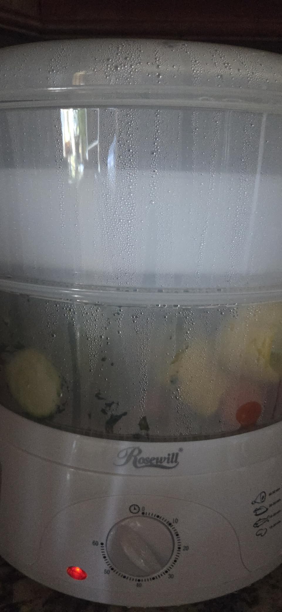 Rosewill Electric Food Steamer with 3 Tiers BPA-Free Stackable, Dishwasher Safe Baskets, 800W with fast steam heating within 40s, Auto shut-off and 60-min timer, 9.5 Quarts Capacity - White customer photo 2