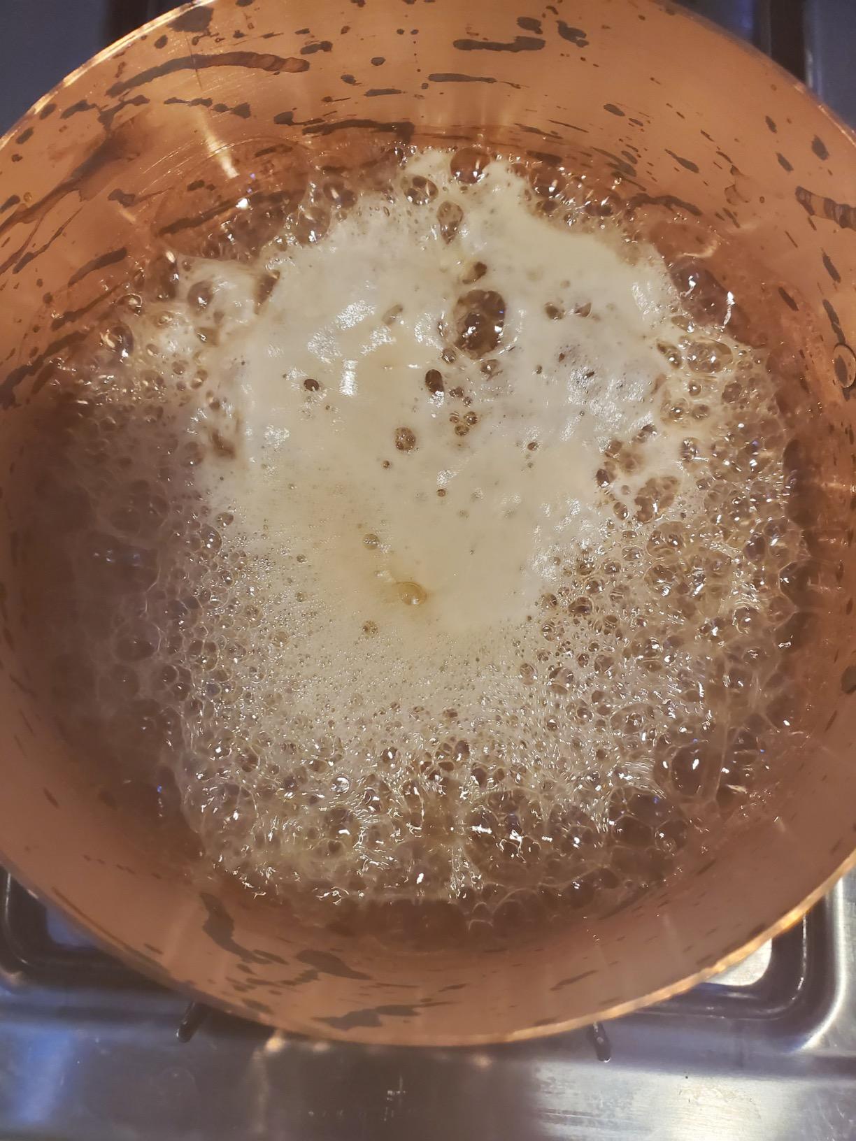 DEMMEX 1mm Thick Hammered Unlined Uncoated Solid Copper Sugar Sauce Zabaglione Pan Candy Jam Caramel Dessert Pot with Lid and Helper Handle, Handmade in Turkey, (1.7-Quart) customer photo 2