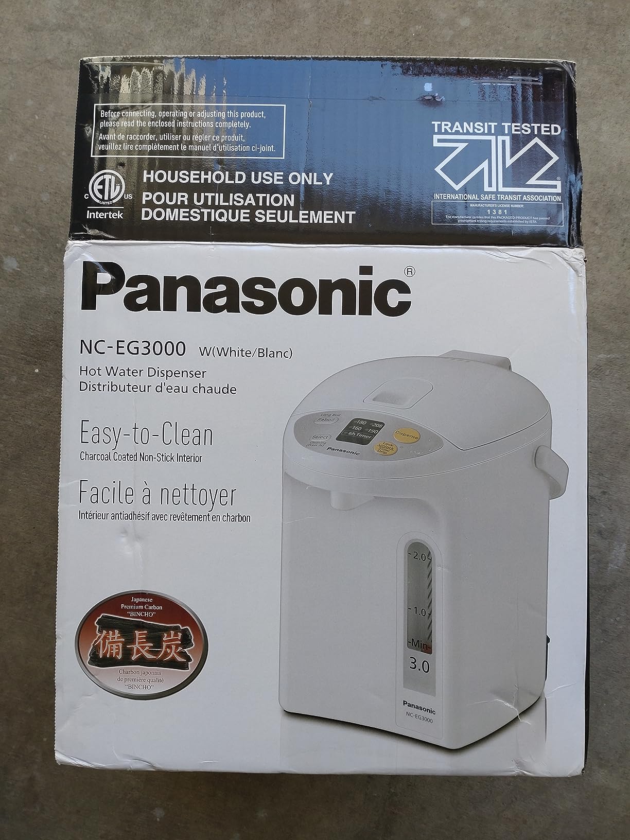 Panasonic 3L Water Boiler Electric Hot Water Dispenser Countertop w/Slow-Drip Mode for Coffee & Tea, 4 Temp Presets, Charcoal-Purified Stainless, Auto Shut-Off, Timer & Safety Lock - NC-EG3000 customer photo 2