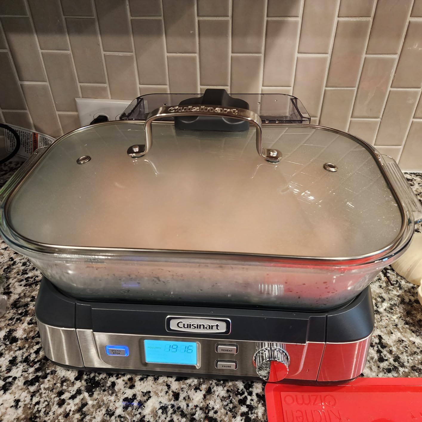 Cuisinart Cookfresh Digital Glass Food Steamer for Cooking, 5-Liter Vegetable Steamer with 5 Pre-Programmed Settings, Keep Warm Function, Audible Alert, Dishwasher-Safe Pot, STM-1000, Stainless Steel customer photo 2