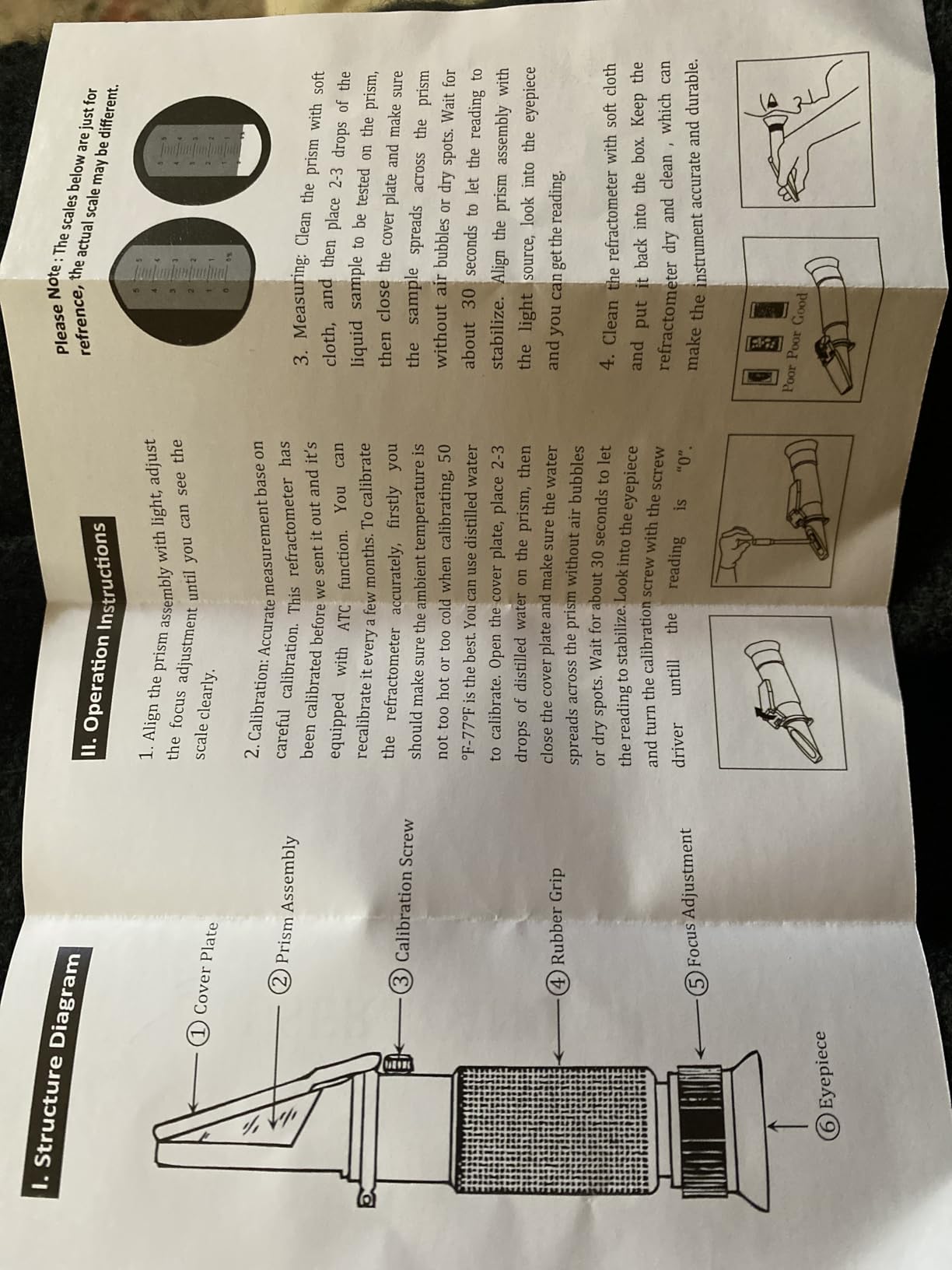 aichose Brix Refractometer with ATC, Dual Scale - Specific Gravity & Brix, Hydrometer in Wine Making and Beer Brewing, Homebrew Kit customer photo 2