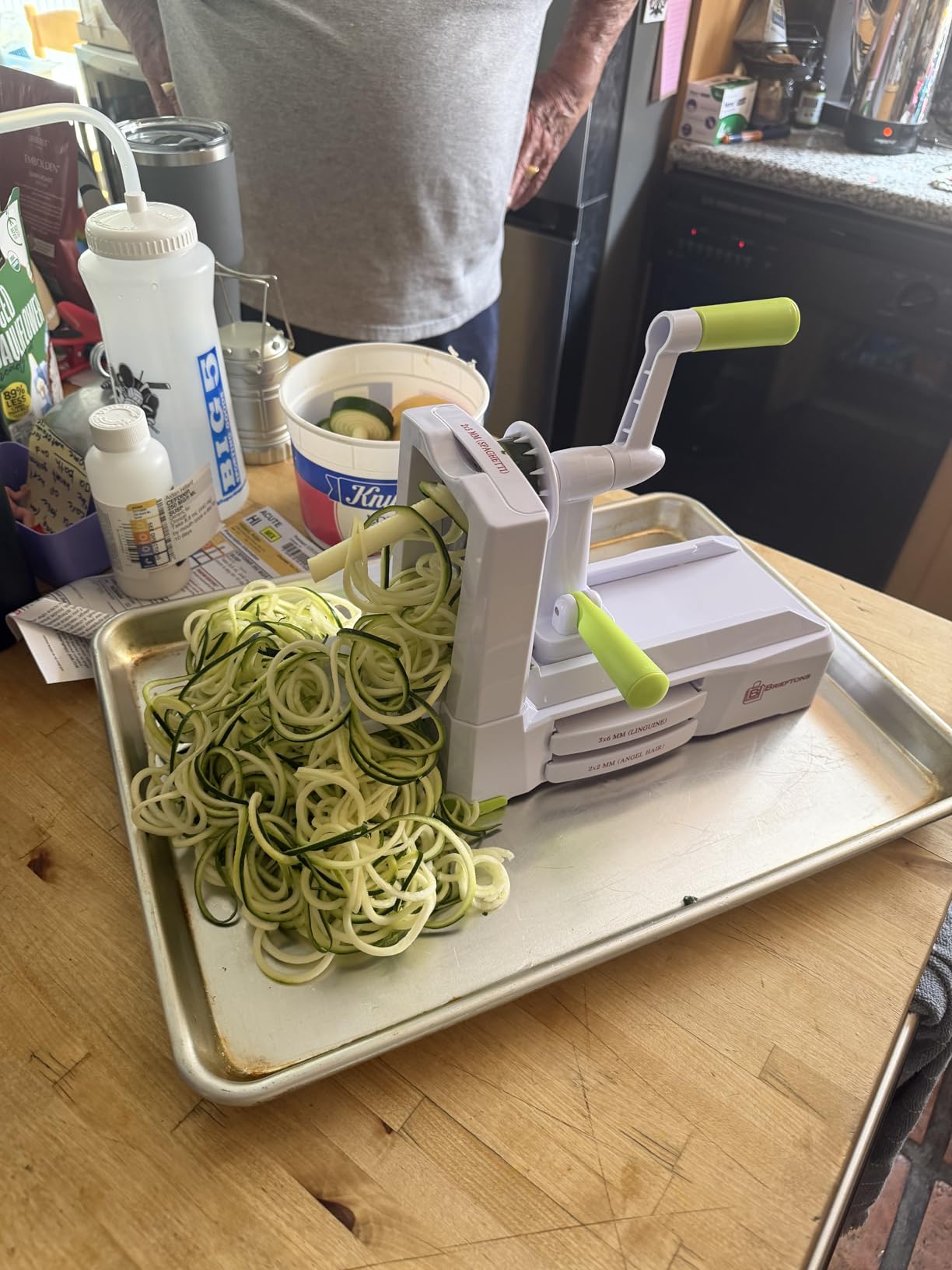 Brieftons 5-Blade Vegetable Spiralizer: Best Zucchini Spiral Slicer & Veggie Noodle Maker, Japanese Steel Blades, Strong Suction Cup, Blade Caddy, 4 Recipe eBooks | Low Carb, Vegan, Paleo, Gluten-Free customer photo 1