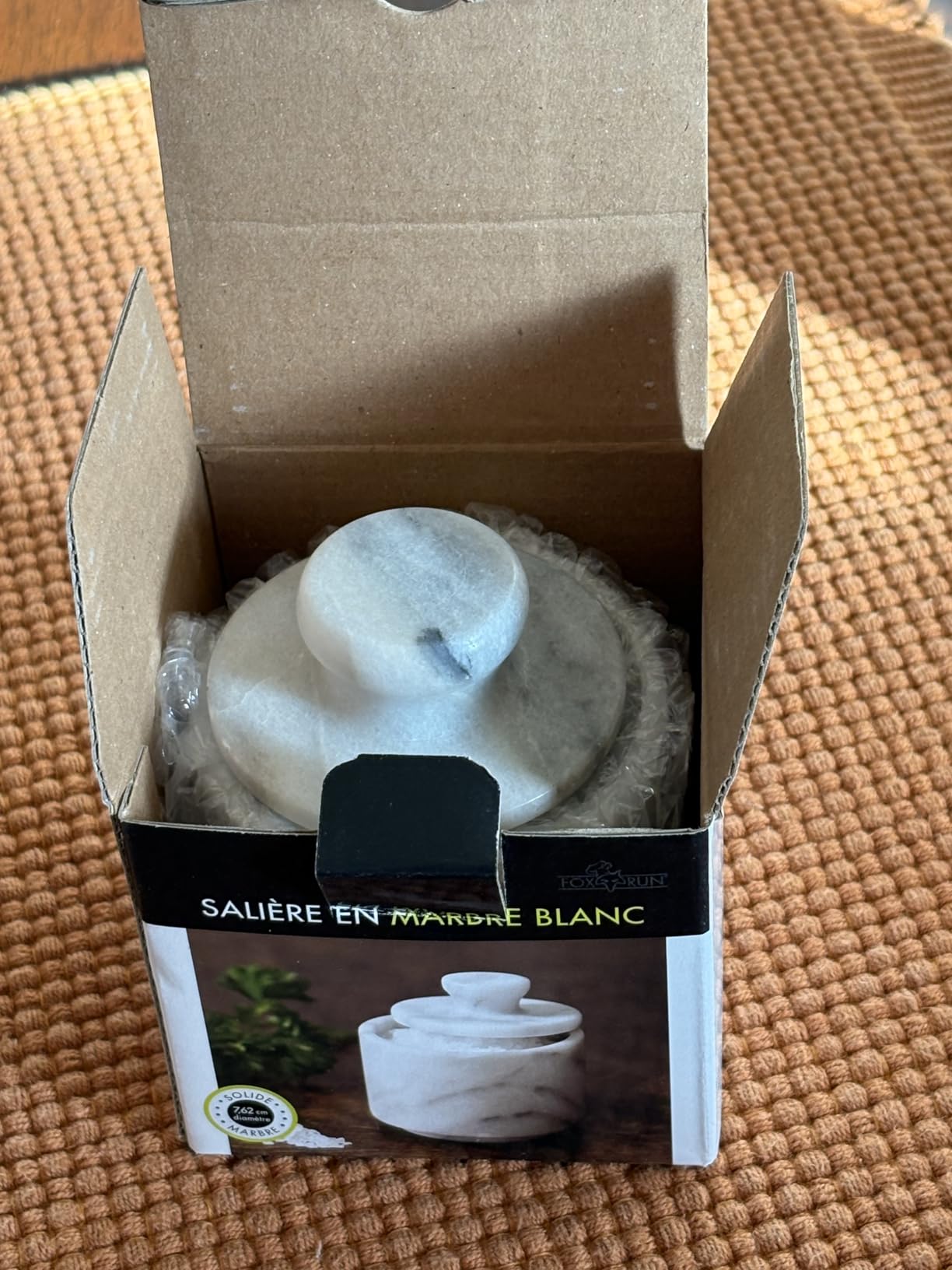 Fox Run Marble Salt Cellar, White 3