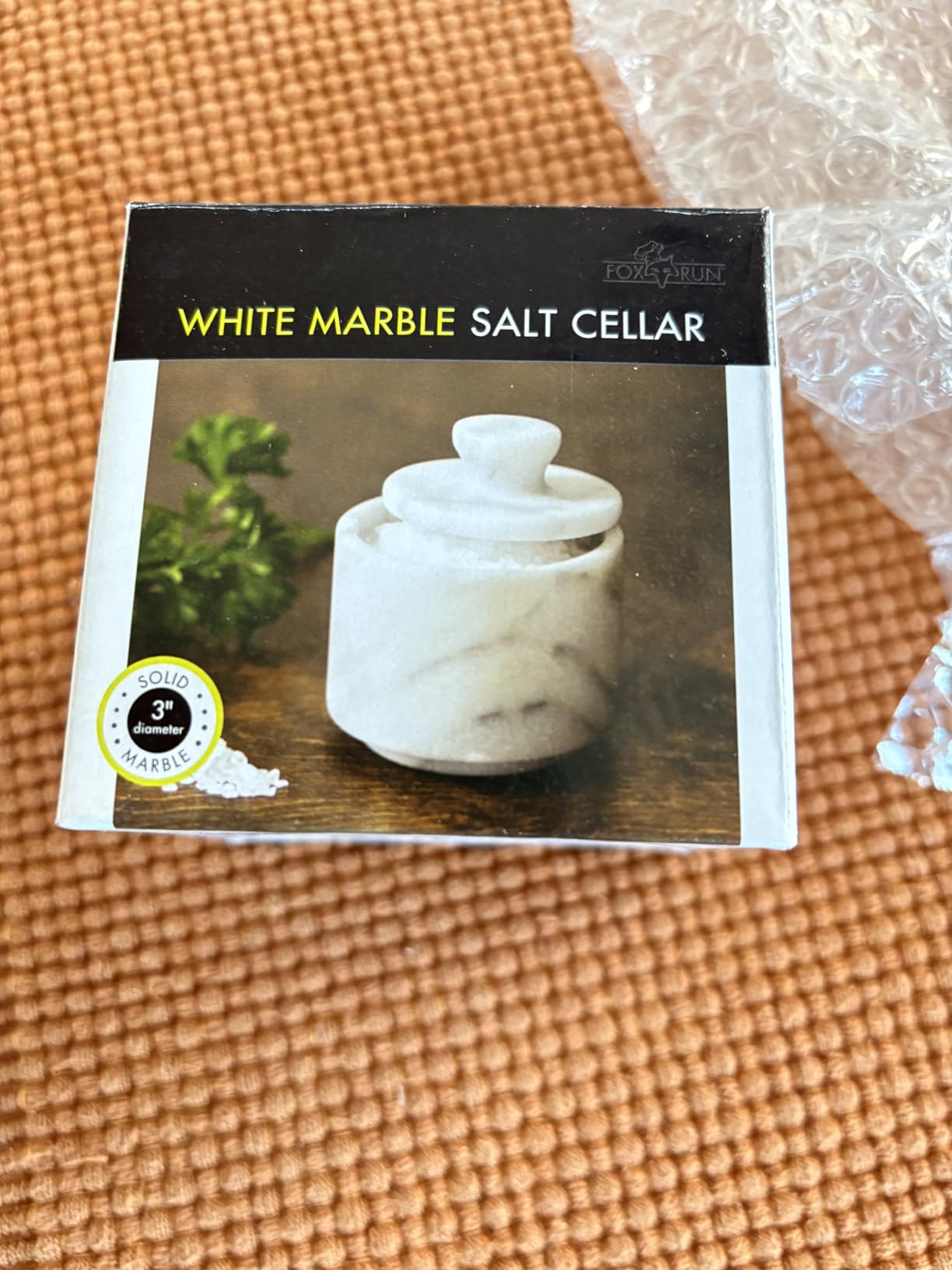 Fox Run Marble Salt Cellar, White 3