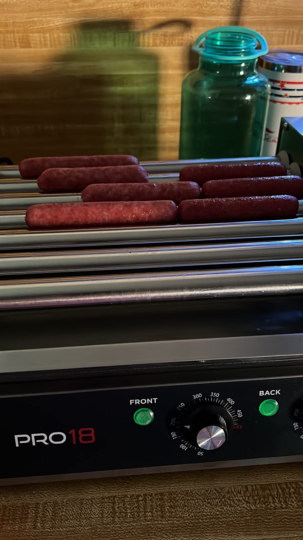 Olde Midway Electric 18 Hot Dog 7 Roller Grill Cooker Machine with Cover 900-Watt - Commercial Grade customer photo 2