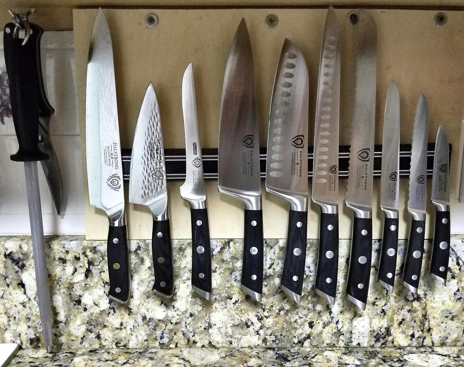 Dalstrong Non Serrated Steak Knives Set of 4-5 inch Straight Blade Steak Knife Set - Sheaths - Forged German Steel - Black G10 Handle - Gladiator Series Elite - Dinner Set - NSF customer photo 1