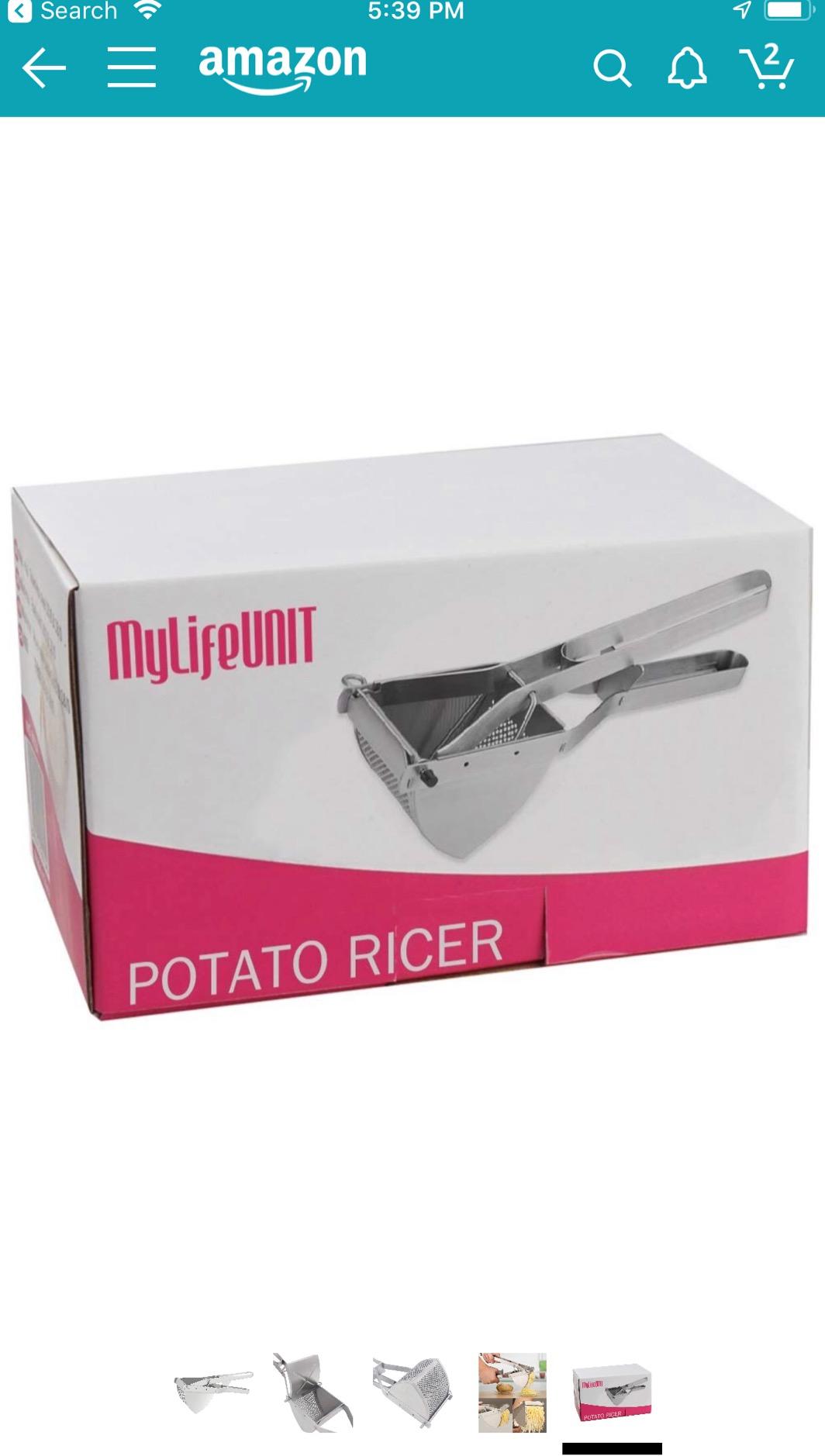 MyLifeUNIT Potato Ricer, Stainless Steel Potato Masher & Squeezer, Extra Large Capacity Ricer for Mashed Potatoes, Ergonomic Comfort Grip customer photo 1