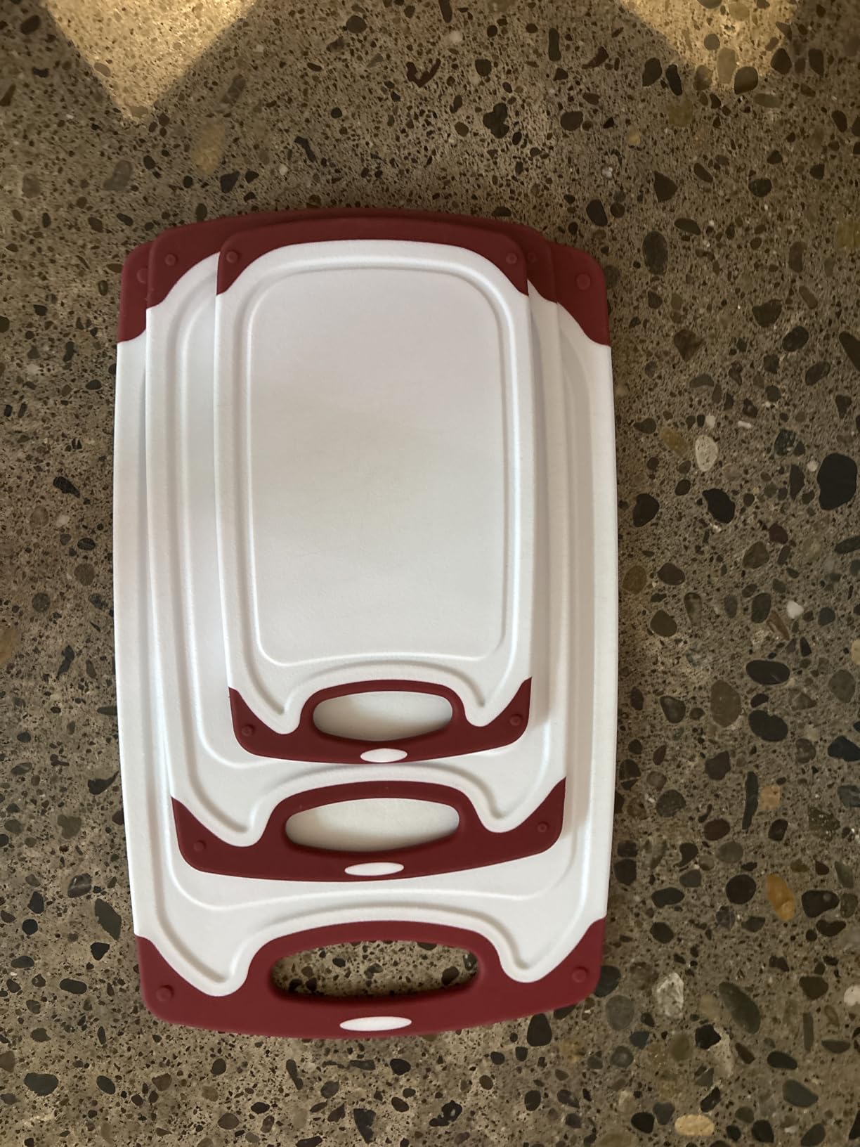 Cutting Boards for Kitchen - BPA-Free Chopping Board - Different Sizes & Non Slip Handles - Reversible, Large Cutting Board Set - Unique Gifts for Cooks Who Have Everything - 3-Pack Gray customer photo 2