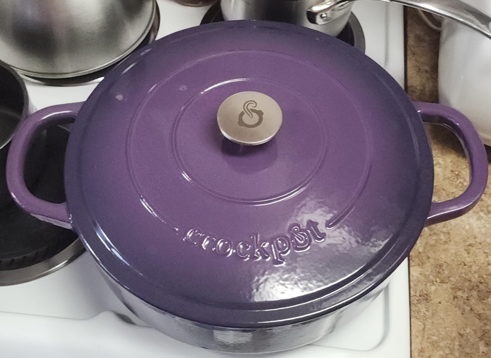 Crock-Pot Artisan Enameled Cast Iron Braiser W/Lid, 5 Quart, Slate Gray customer photo 1