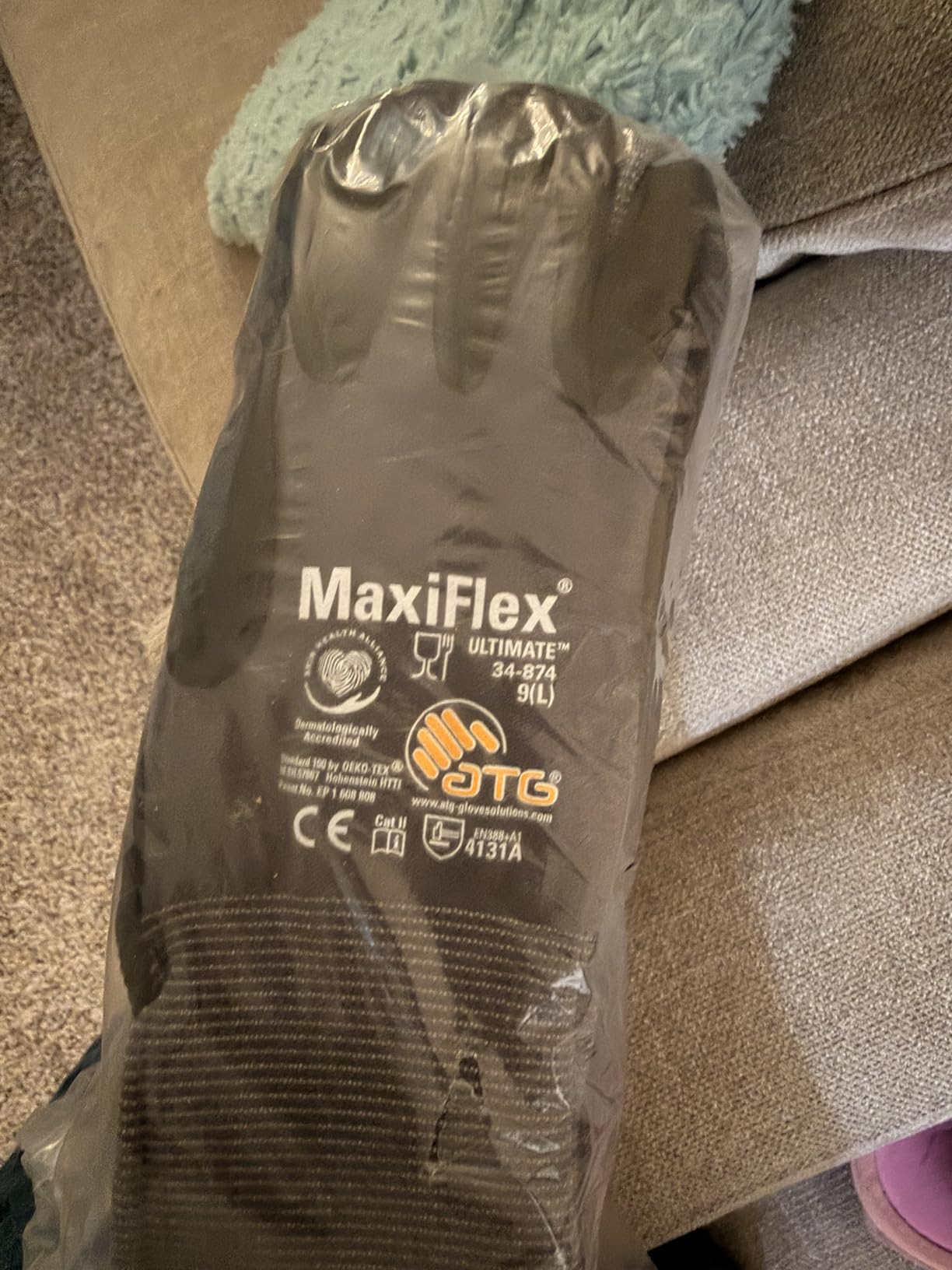 MaxiFlex Seamless Knit Nylon Gloves with Nitrile Coat and Micro Foam Grip on Palm and Fingers Cut Resistance customer photo 1