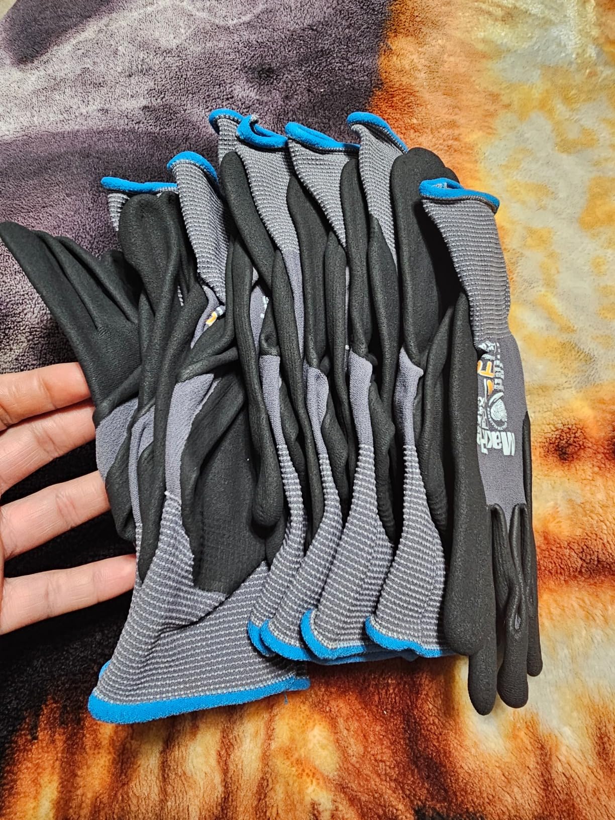 MaxiFlex Seamless Knit Nylon Gloves with Nitrile Coat and Micro Foam Grip on Palm and Fingers Cut Resistance customer photo 2