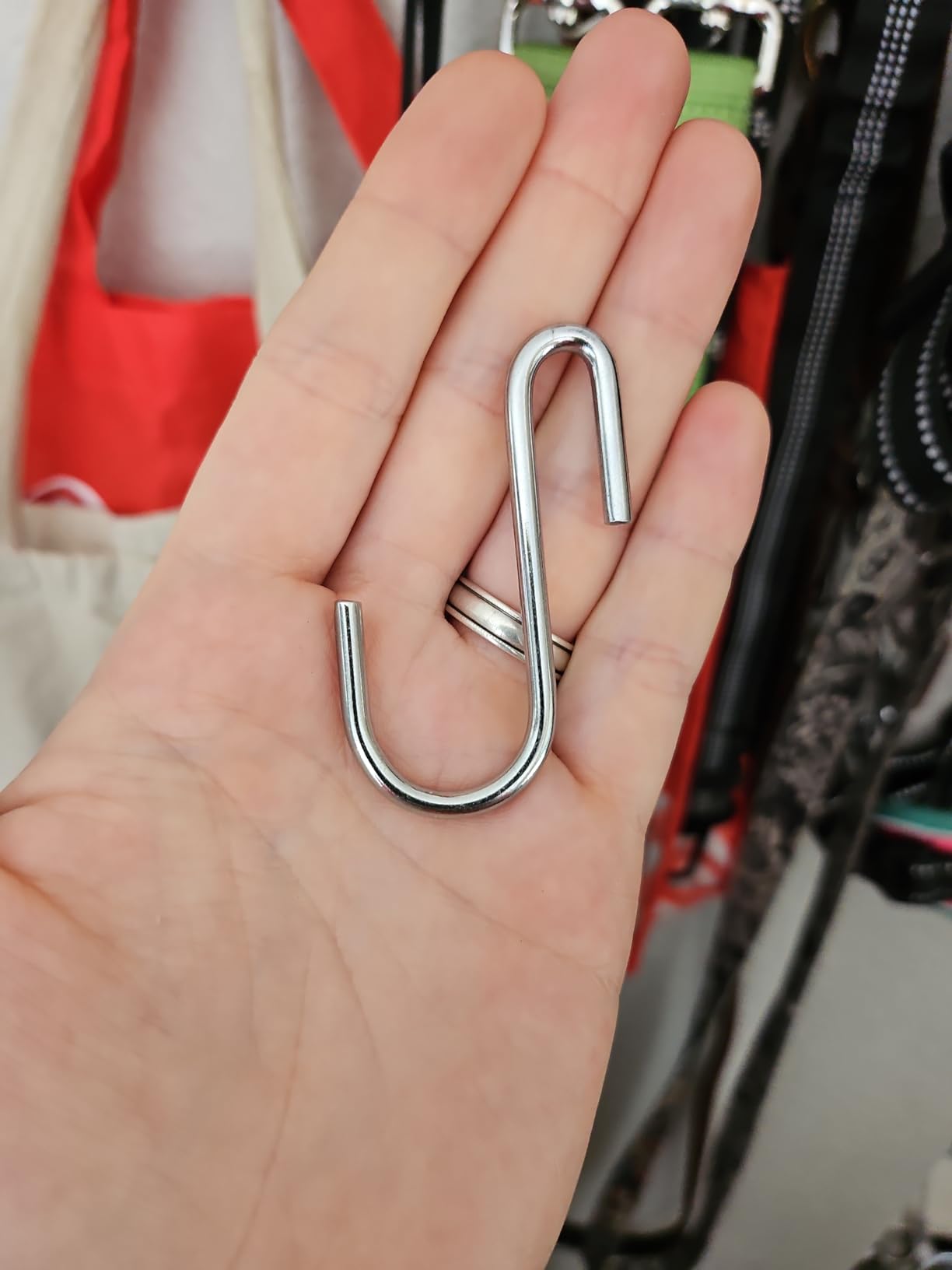 30 Pack 2.4 inches Heavy Duty S Hooks for Hanging, Pan Pot Holder Wire Shelves Rack Hooks for Hanging, S Shaped Hanger Metal Hooks for Kitchen Pots Utensils Jeans Clothes Bags Hats Towels Plants customer photo 2