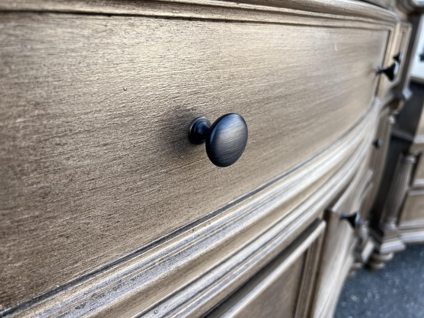 Amerock Edona Cabinet Knob Satin Nickel 1-1/4 inch (32 mm) Diameter 10 Pack Drawer Knob Cabinet Hardware customer photo 2