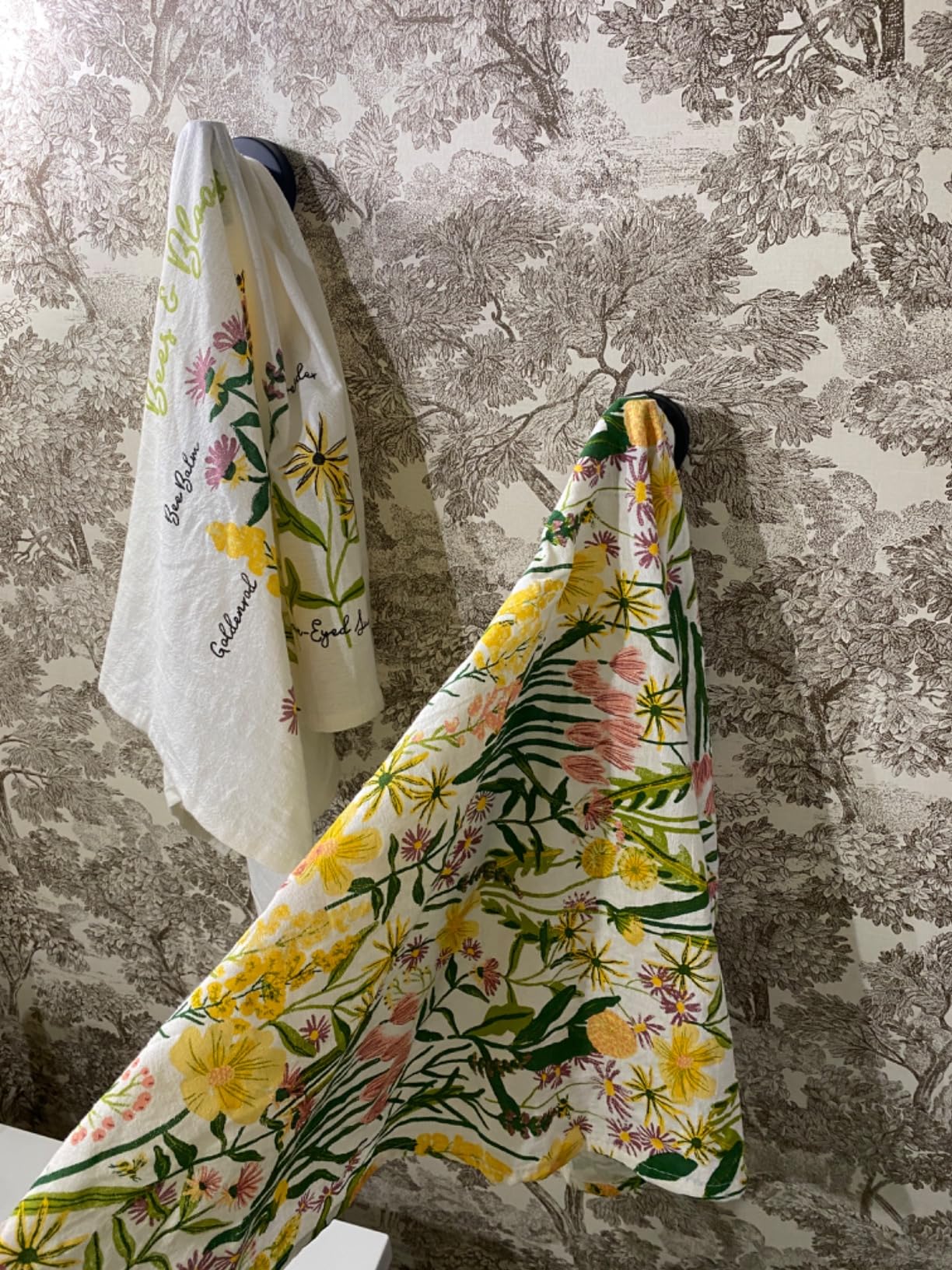 Now Designs Floursack Kitchen Towels Quick Dry Cotton Hand Towel Set, 3 Count, Flowers of The Month, 20 x 30 in customer photo 1