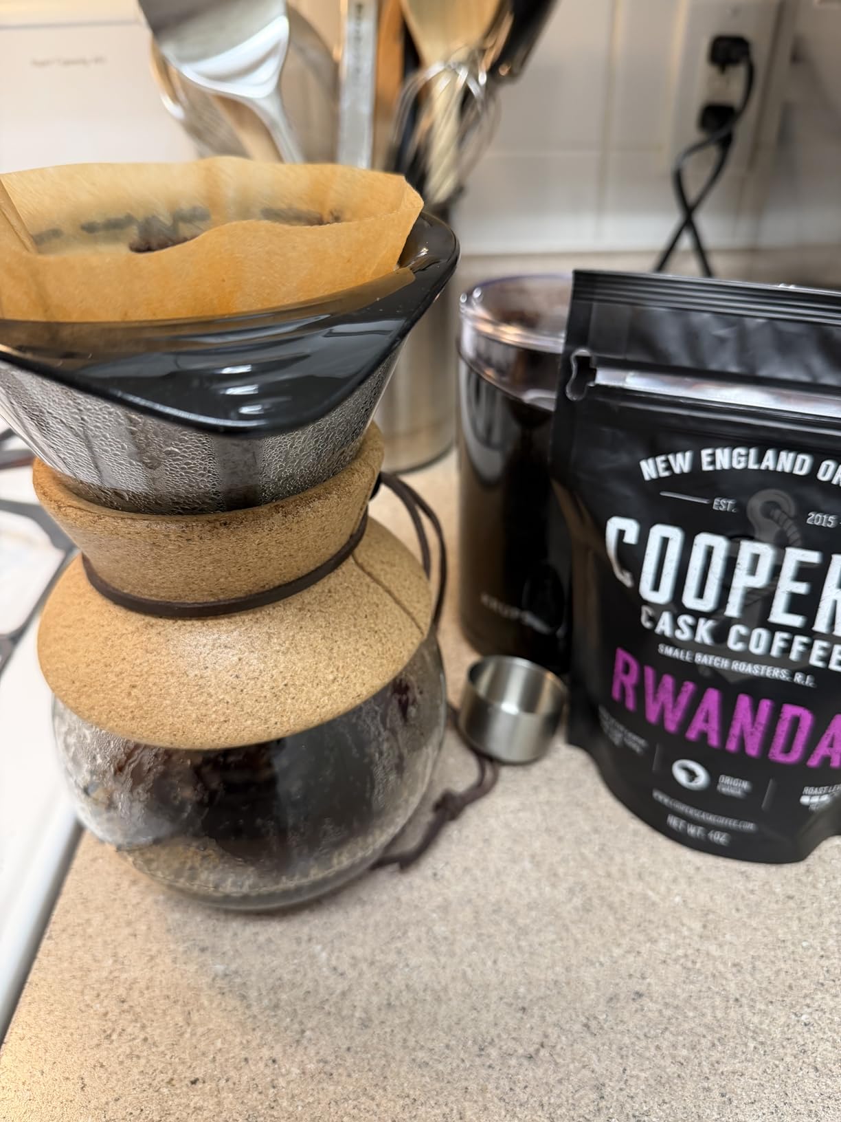 Gourmet Coffee Sampler Gift Box Set, Roasted Coffee Ground, Sumatra Dark, Kenya AA Medium-Dark, Rwanda Medium, Natural Ethiopian Light, Ground, 4 Bags, 16 oz Total customer photo 1