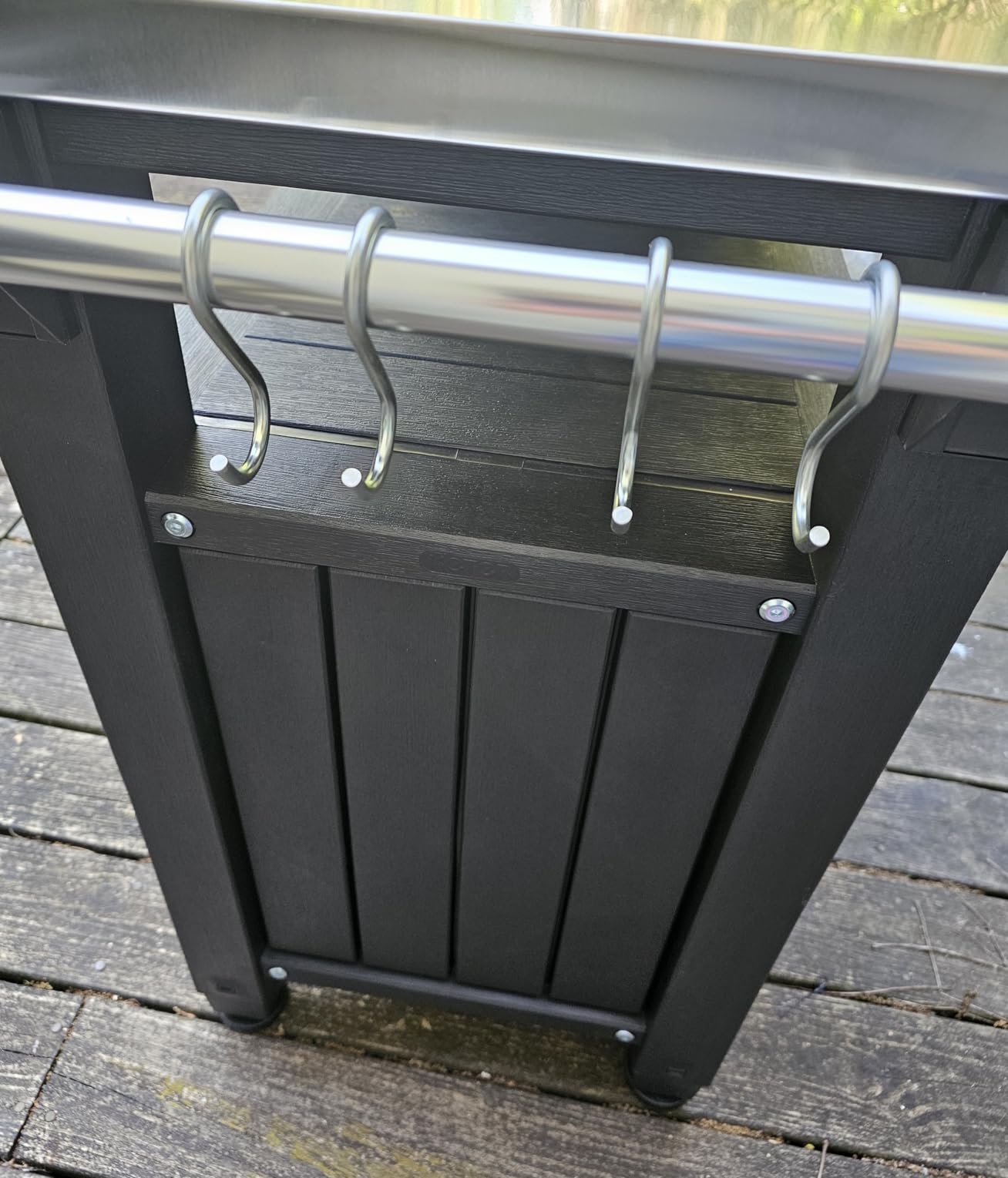 Keter Unity XL Portable Outdoor Table with Stainless Steel Top for Kitchen Prep and Outdoor Storage Cabinet for Grilling Accessories, Dark Grey customer photo 2