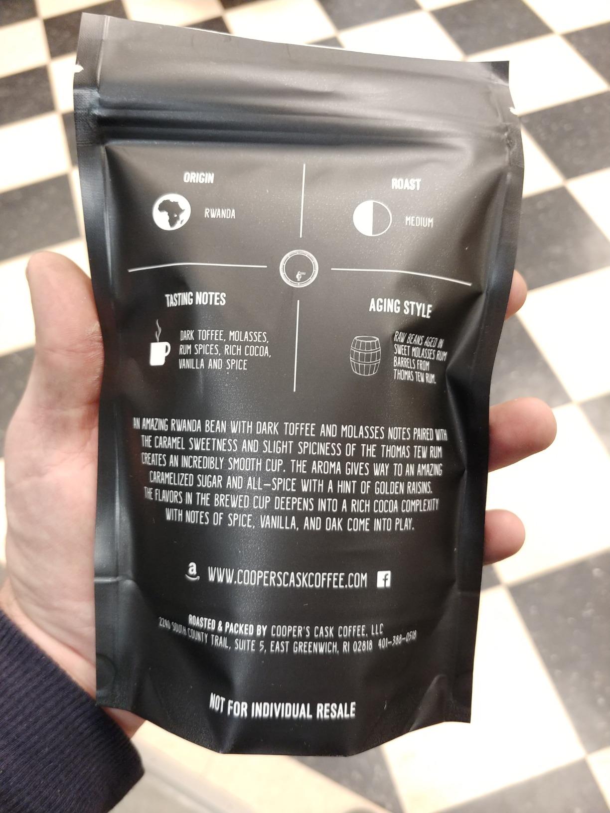 Bourbon & Whiskey Barrel Aged Coffee Box Set with Four Whole Bean Single Origin Coffees (Colombia, Sumatra, Ethiopia, Rwanda) Premium Small-Batch Gourmet Roasted Coffee Gift (Pack or 4) customer photo 2