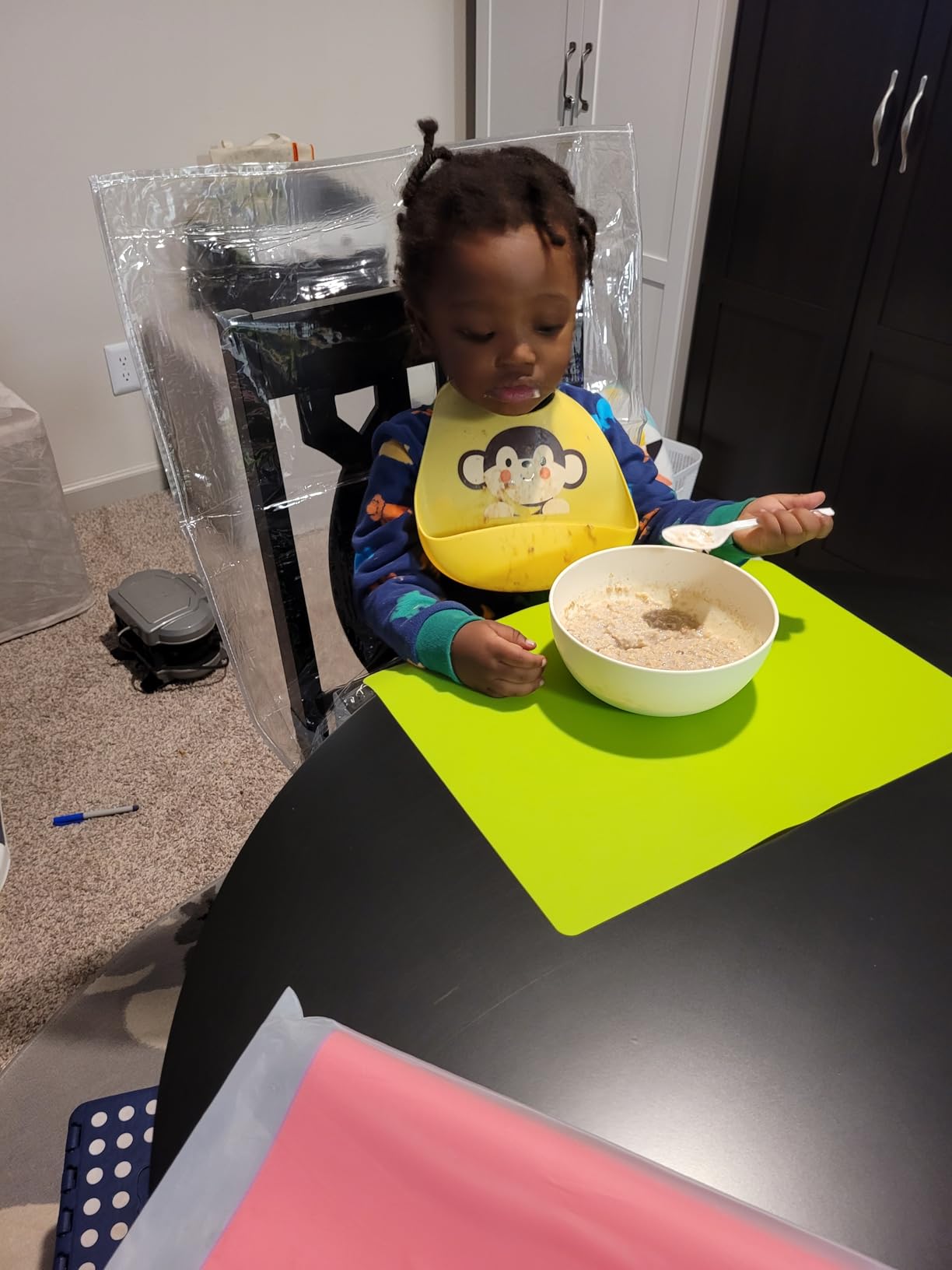 Placemats for Kids, Silicone Placemat for Dining Kitchen Table, Waterproof Dining Mat for Kids Baby Toddler, Reusable, Easy to Clean (5 Pack) Multicolor customer photo 1