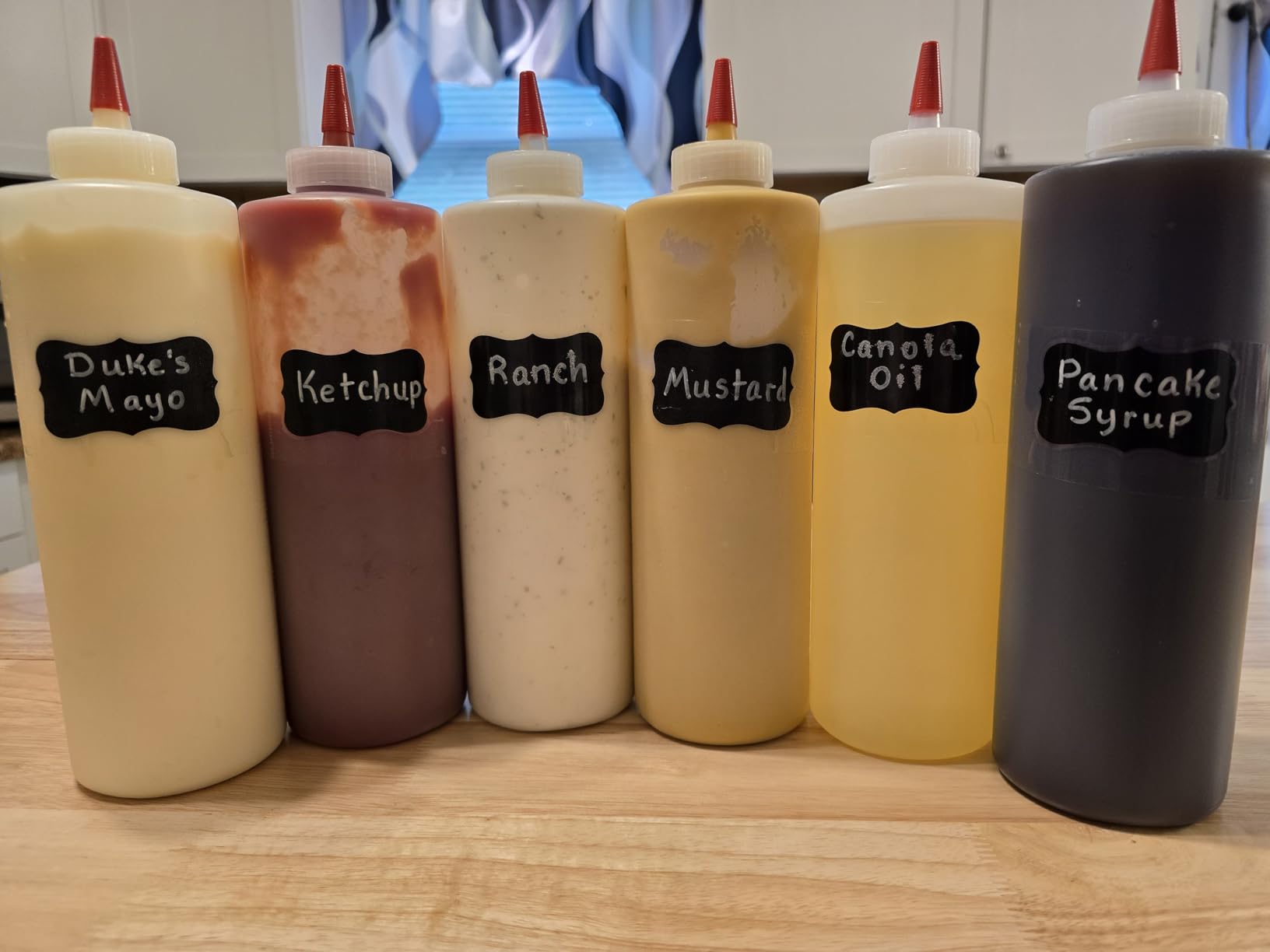 Bellemain 6-Pack Condiment Squeeze Bottles for Sauces - Includes Funnel, Erasable Marker & Reusable Labels, Perfect for Salad Dressings, Liquids, and Ketchup, Durable Plastic 16 oz Bottles customer photo 1