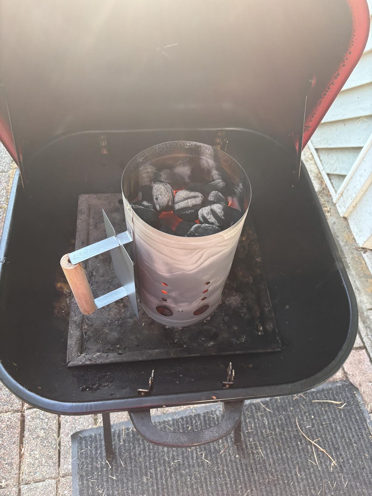 homenote Rapid Charcoal Chimney Starter Set Fireplace Accessories Lighter Cubes BBQ Heat Resistant Gloves Blower BBQ Tools customer photo 1