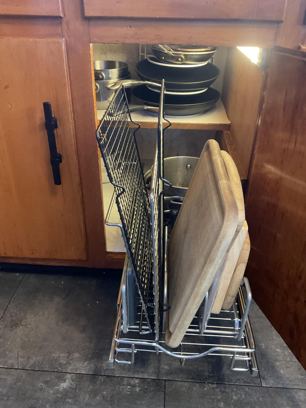 Simple Houseware Kitchen Cabinet Pantry and Bakeware Organizer Rack Holder, Bronze - 2 Pack customer photo 1