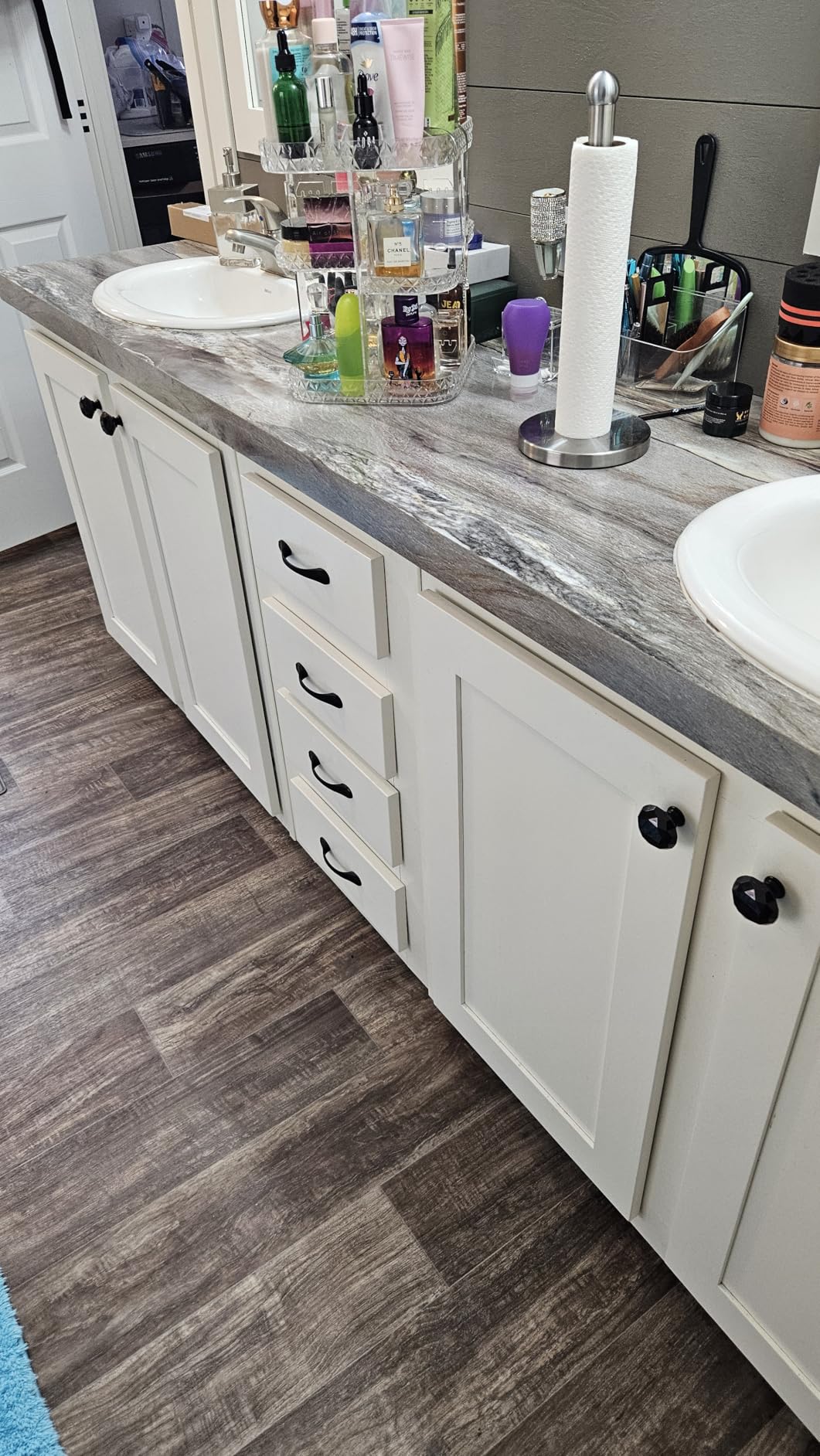 YourGift 12 Pack Drawer Knobs Diamond Shaped Crystal Glass 30mm Cabinet Knobs Pull Handles (Silver) customer photo 1