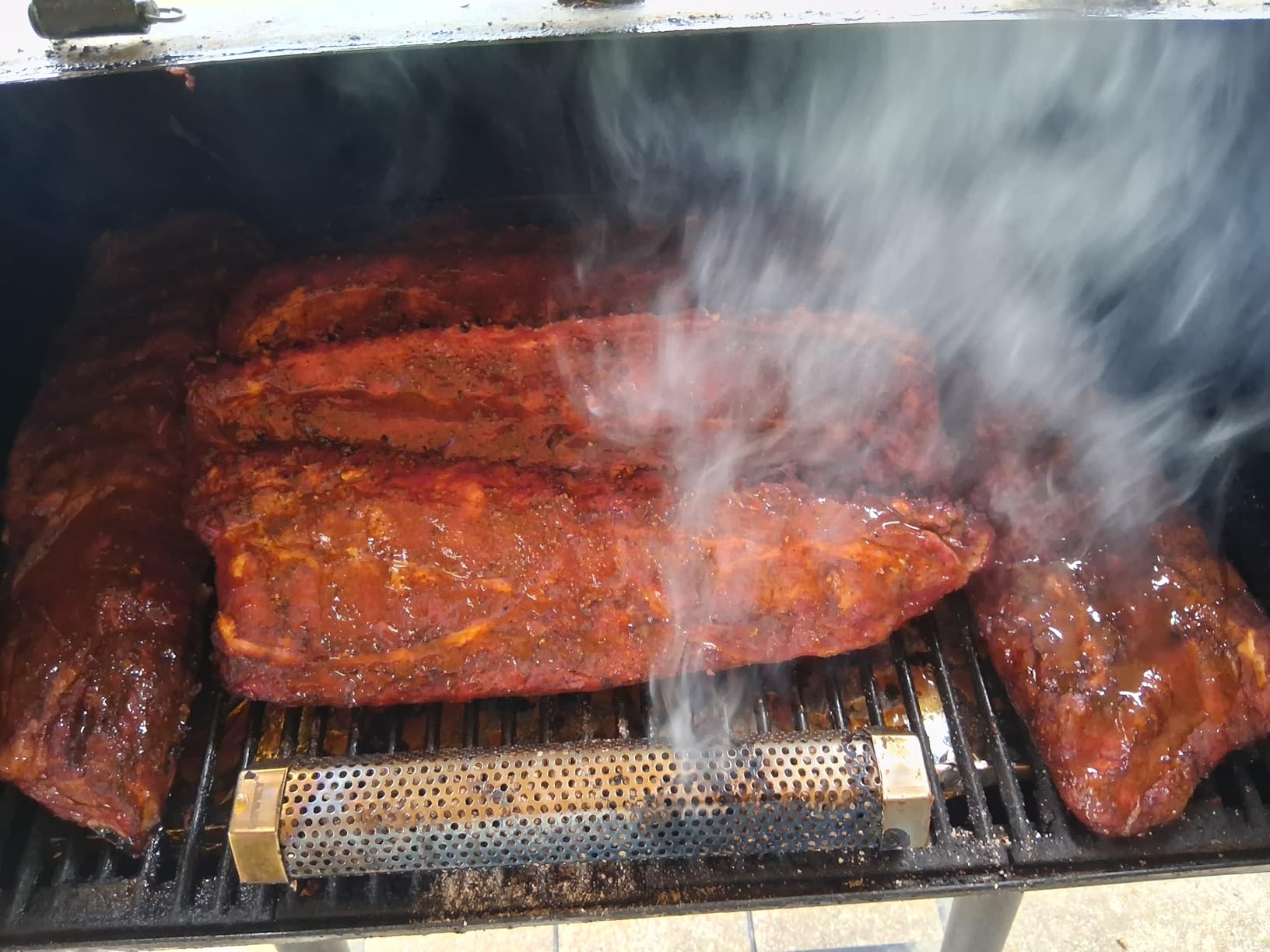 Smoke Tube for Pellet Smoker, 12'' Smoker Tube for Pellet Grill - Hot or Cold Smoker Accessories for Electric Gas Charcoal Grilling, Premium Stainless Steel Portable Barbecue Smoking Tube, Bonus Brush customer photo 2