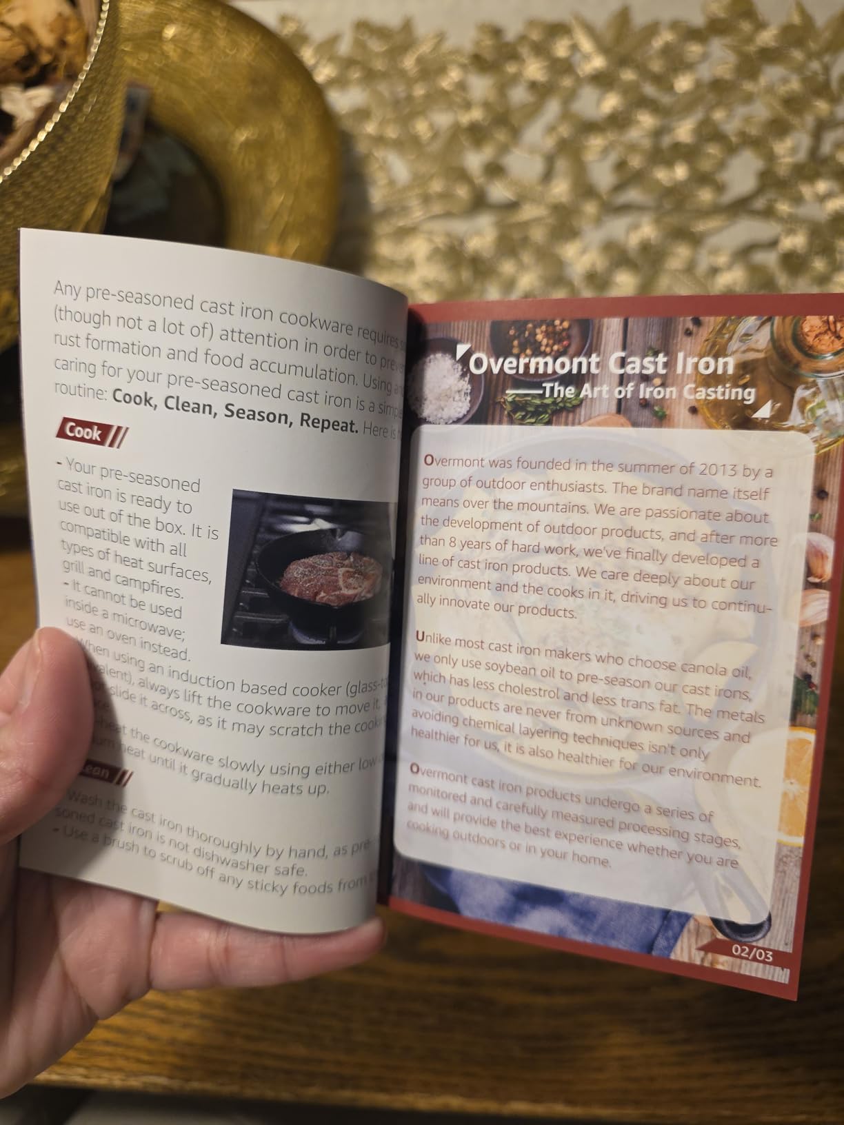 Overmont Camp Dutch Oven Pre Seasoned Cast Iron Lid Also a Skillet Casserole Pot with Lid Lifter for Camping Cooking BBQ Baking 6QT(Pot+Lid) customer photo 2