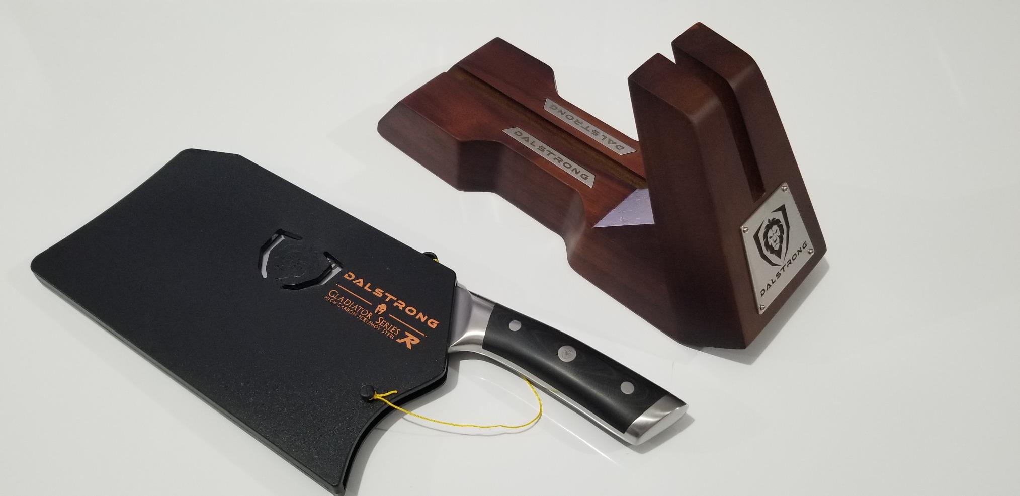 Dalstrong Obliterator Meat Cleaver Knife 9 inch - Wood Stand & Sheath - 3lbs 6mm Thick Butcher Knife - 7CR17MOV Carbon Steel - Gladiator Series R - Heavy Duty Chopping Knife - G10 Handle Chef's Knife customer photo 2